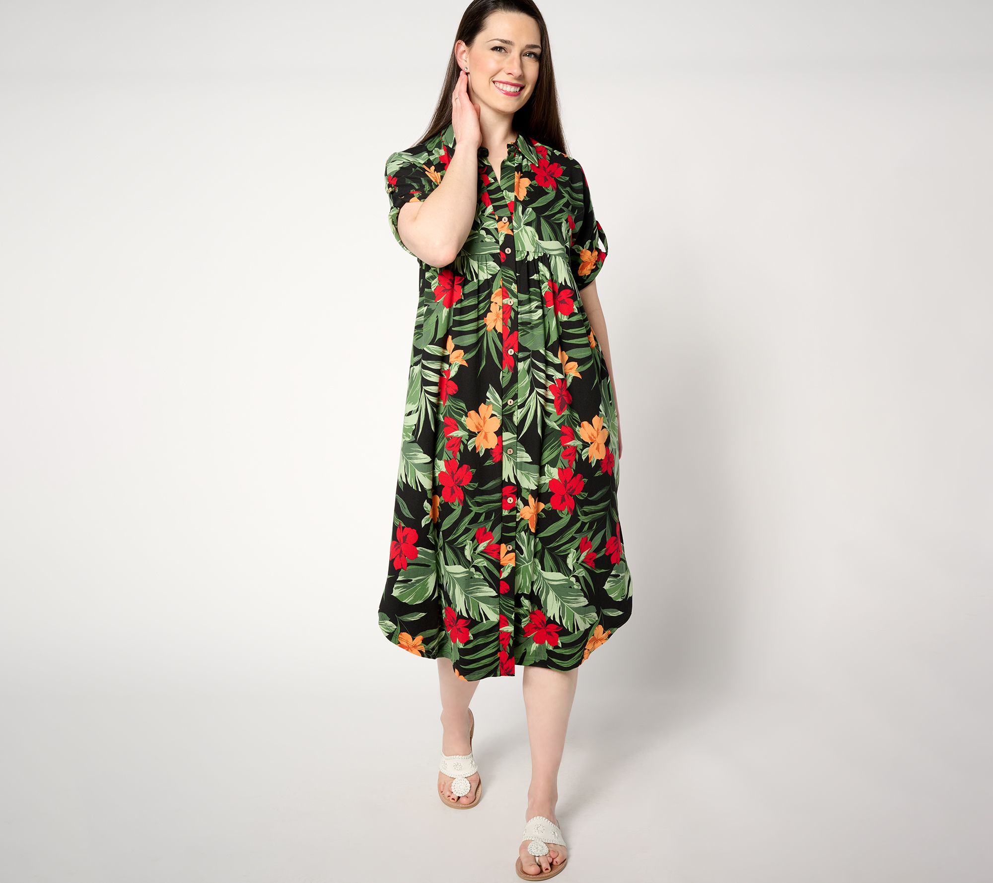 "As Is" Cuddl Duds Flexwear Brunch to Beach Caftan