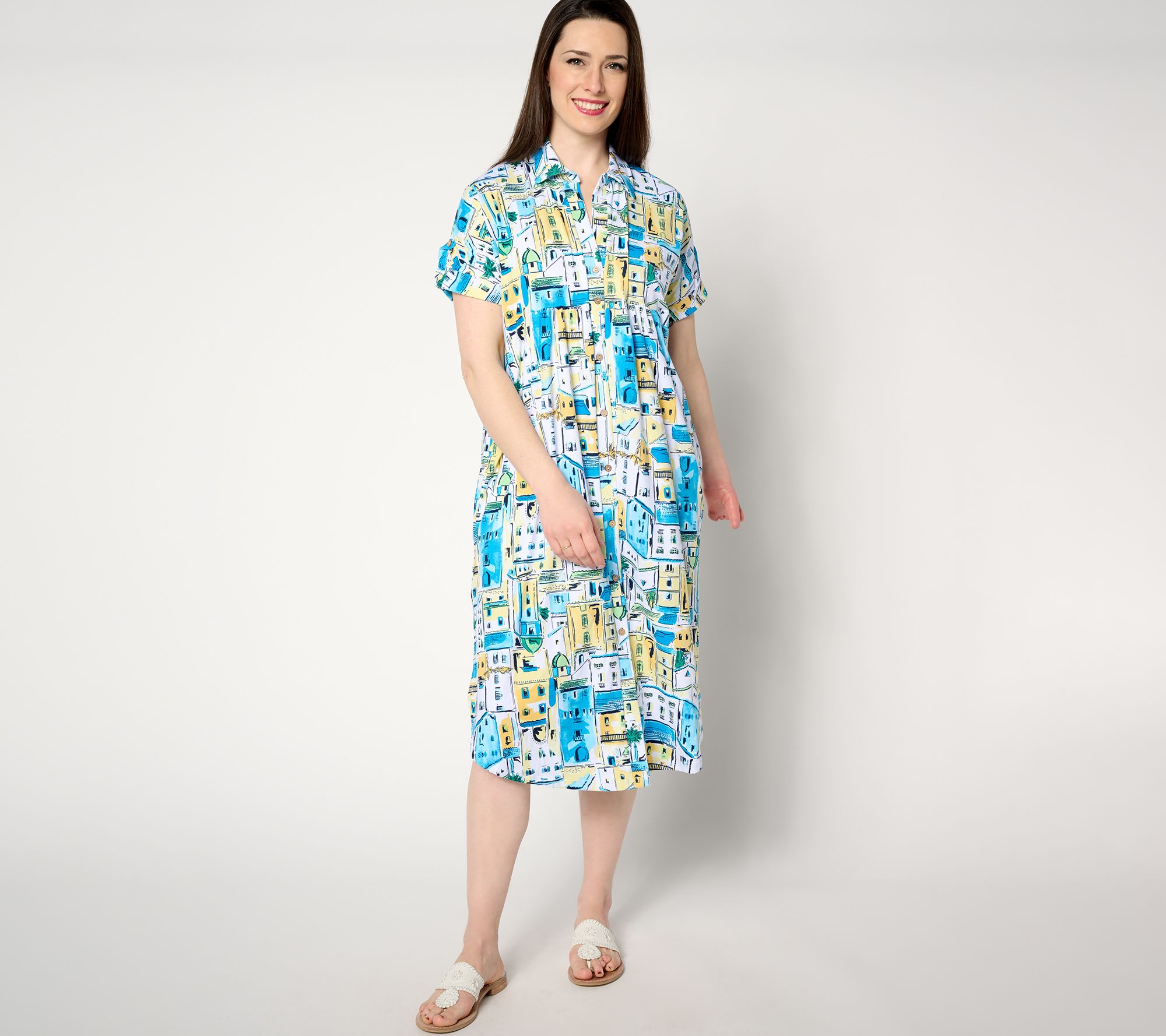 "As Is" Cuddl Duds Flexwear Brunch to Beach Caftan