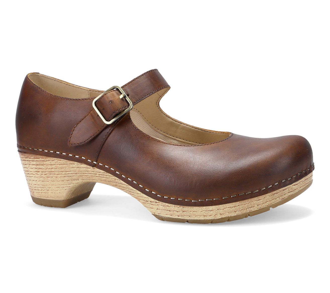 Dansko Tan Oiled Leather Mary Jane Clog- Lilah