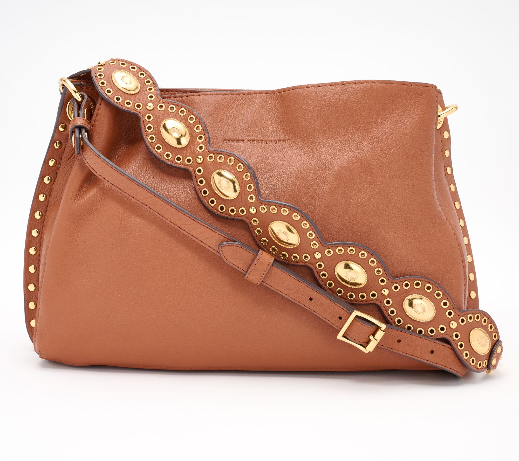 "As Is" Aimee Kestenberg Roma Leather Double Entry Shoulder Bag