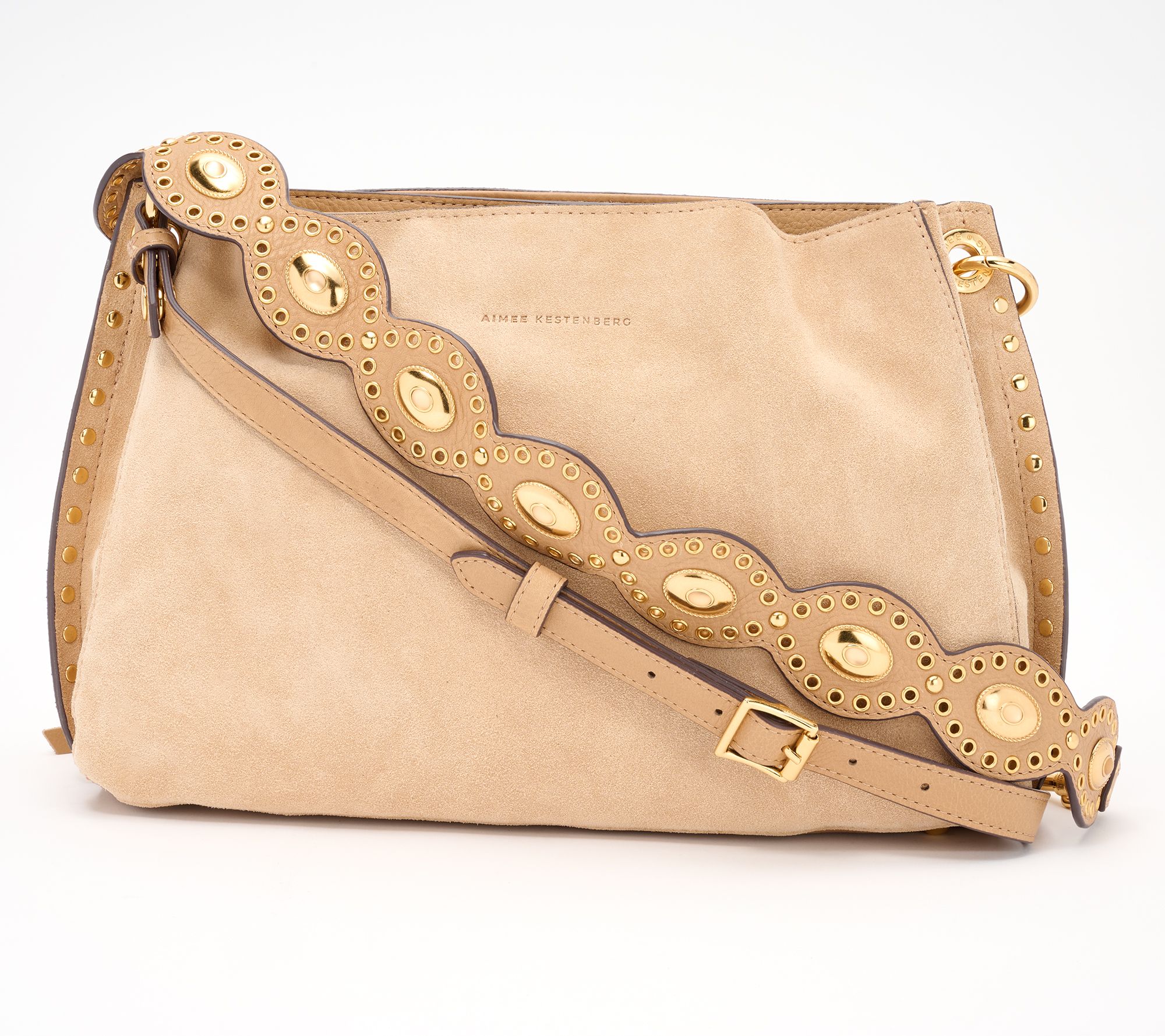 "As Is" Aimee Kestenberg Roma Leather Double Entry Shoulder Bag