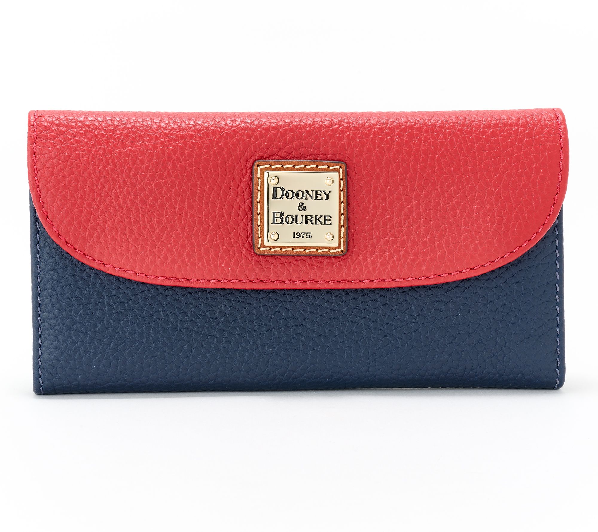  Dooney & Bourke Colorblock Pebble Leather Continental Clutch