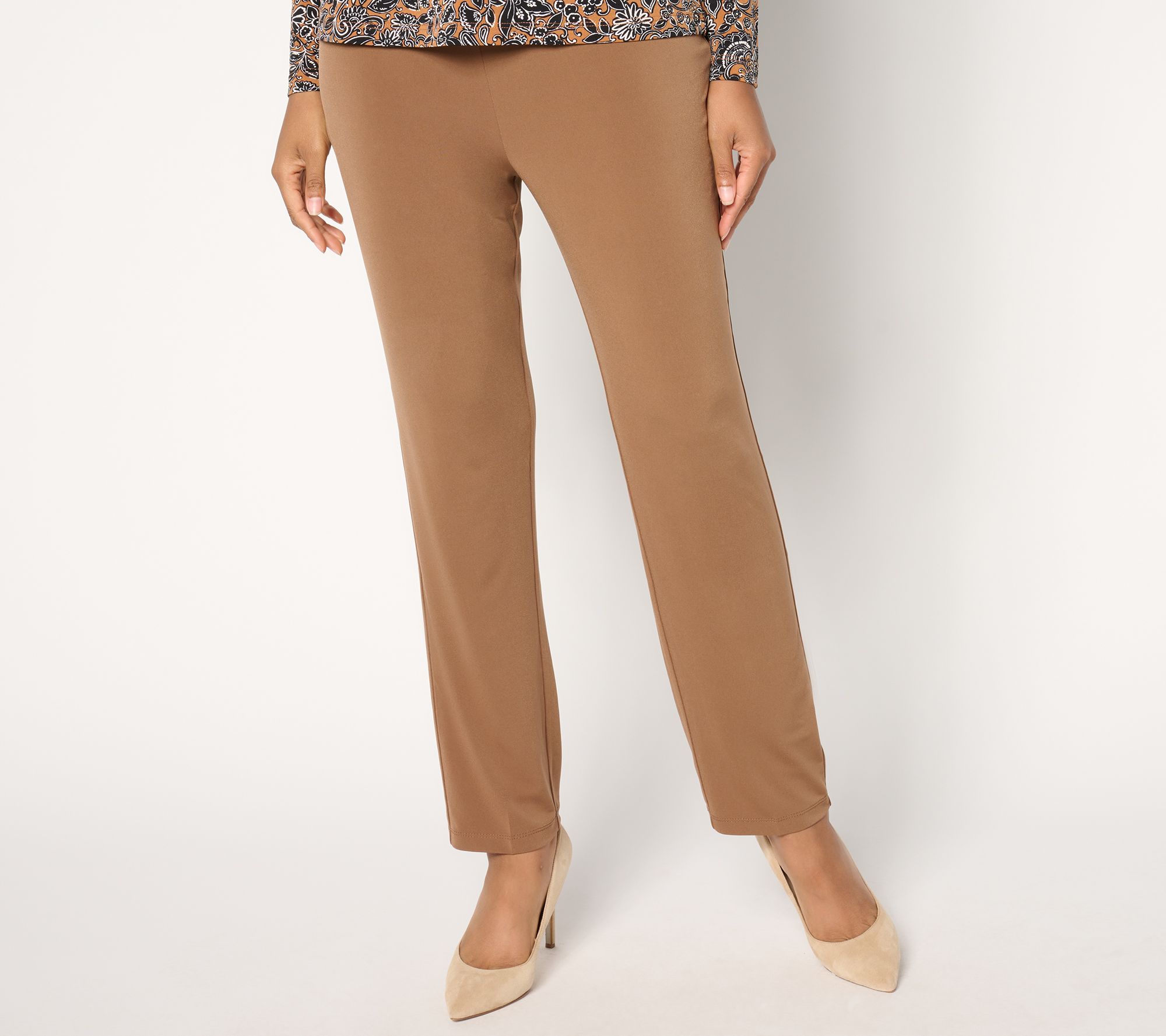 "As Is" Susan Graver Modern Essentials Reg Liquid Knit Slim Pant