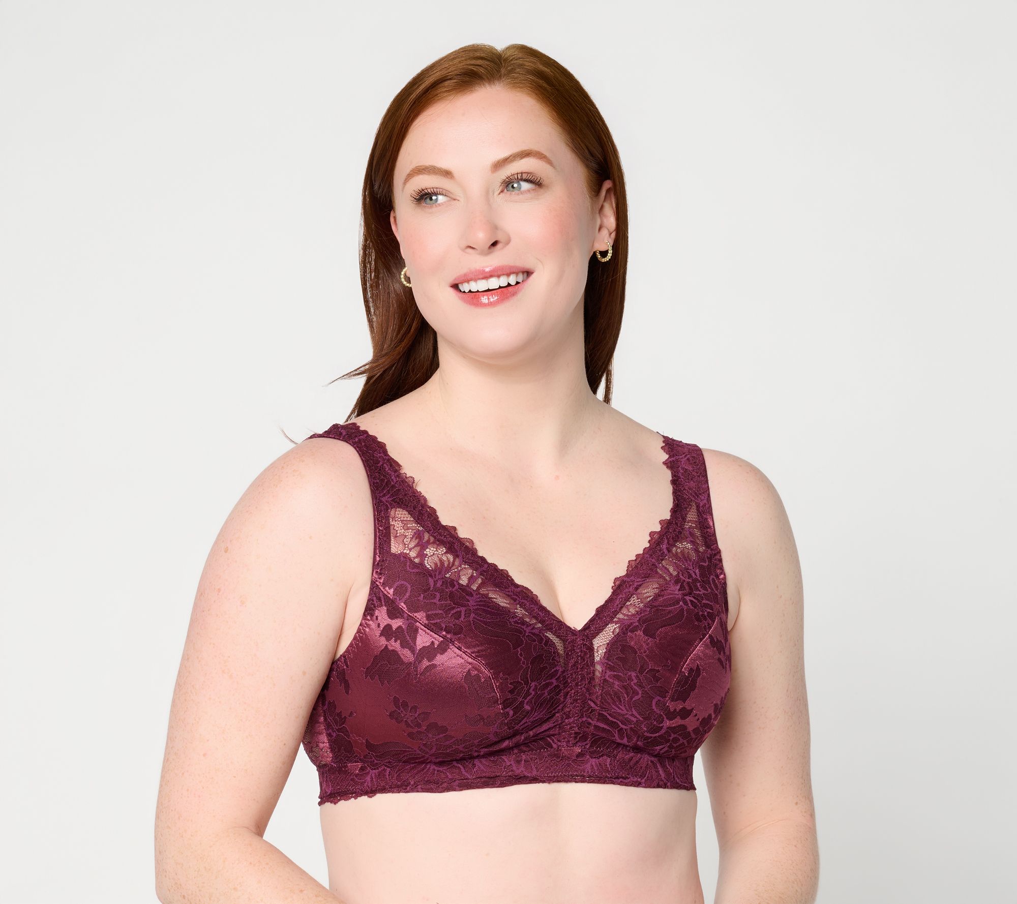 Breezies Lace and Micro Cross-Dyed Bralette