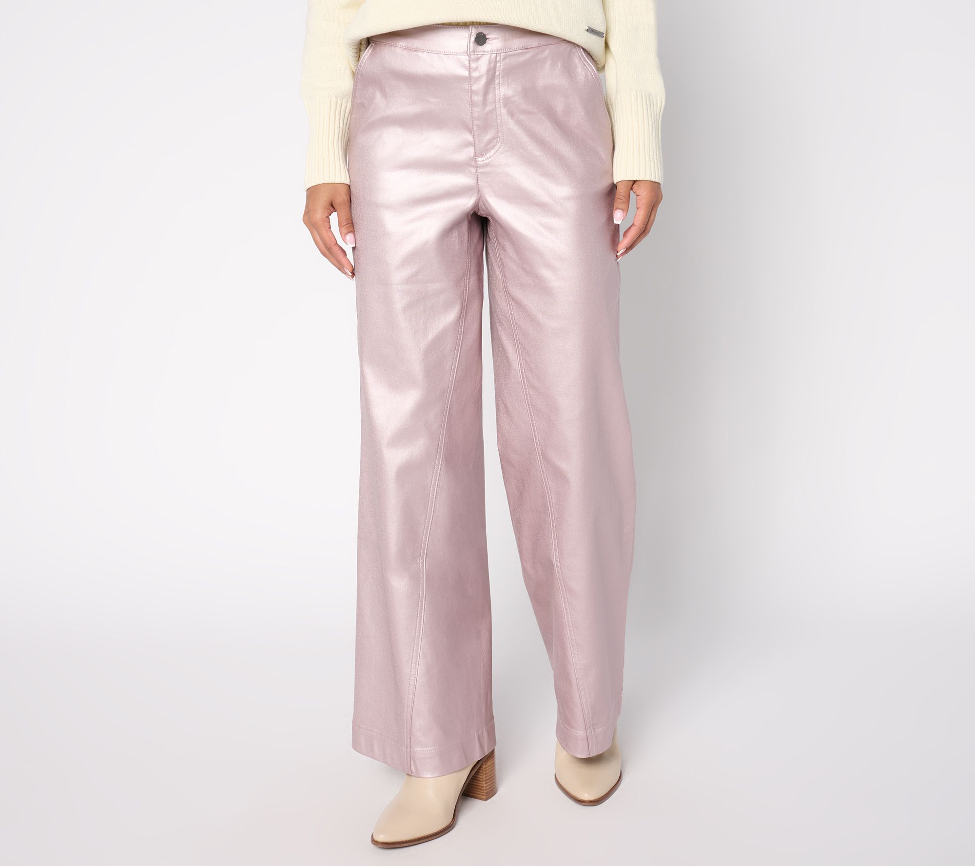 "As Is" Peace Love World Black Label Petite Metallic Jean