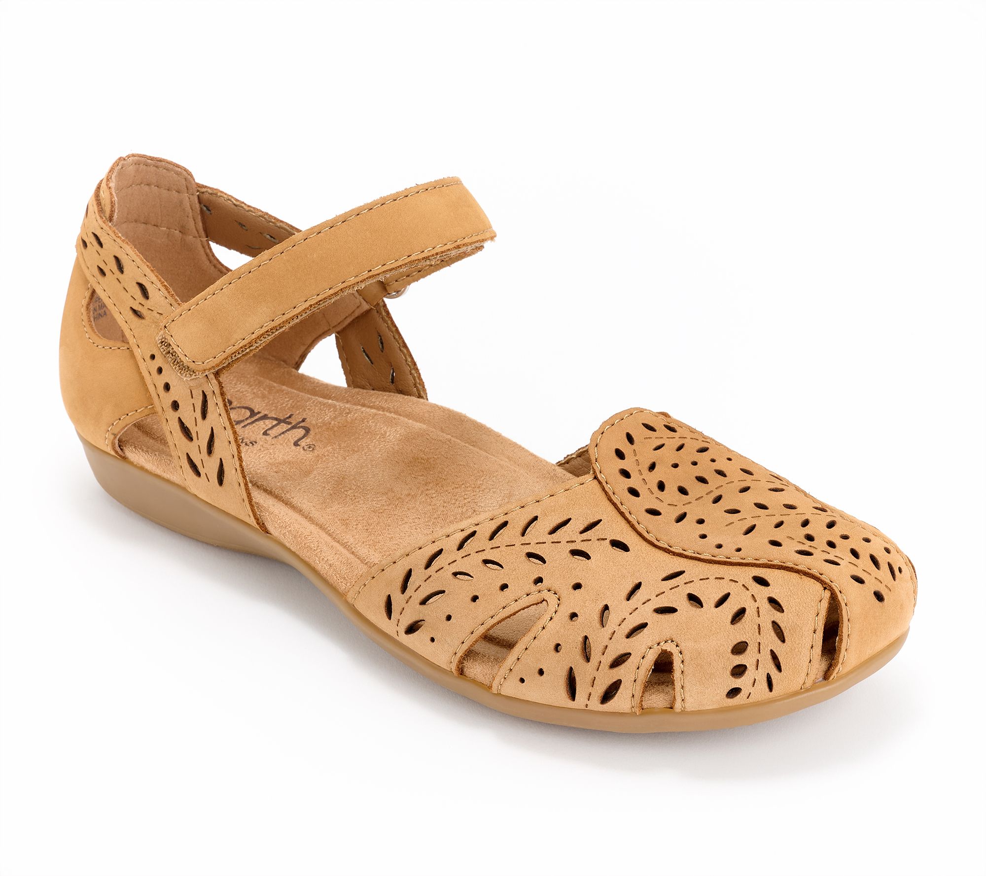 Earth Leather Adjustable Perforated Fisherman Sandals - Braly