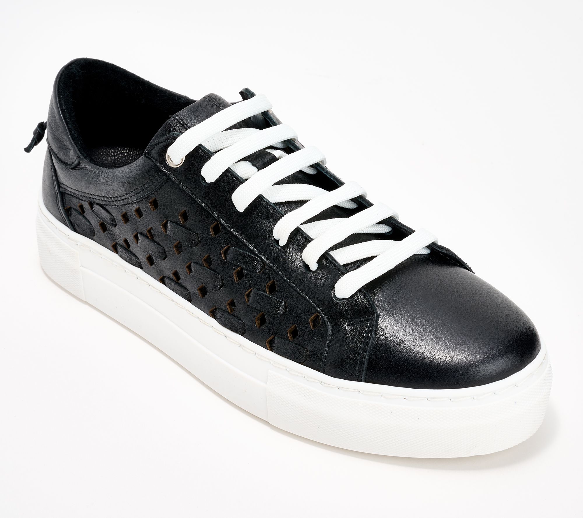 "As Is" Miz Mooz Leather Perforated Casual Sneakers -Murphie
