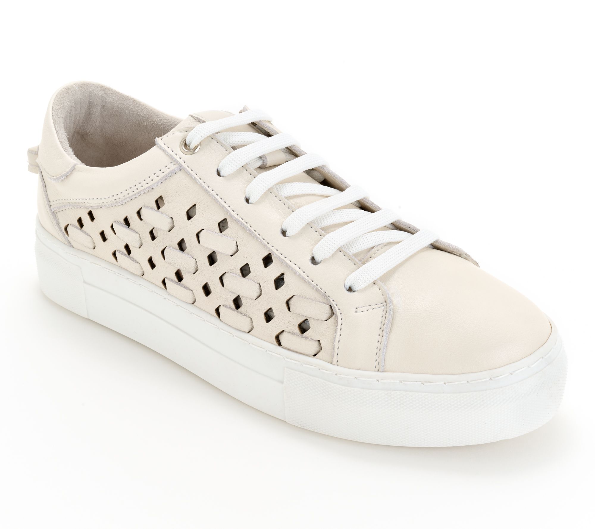 "As Is" Miz Mooz Leather Perforated Casual Sneakers -Murphie