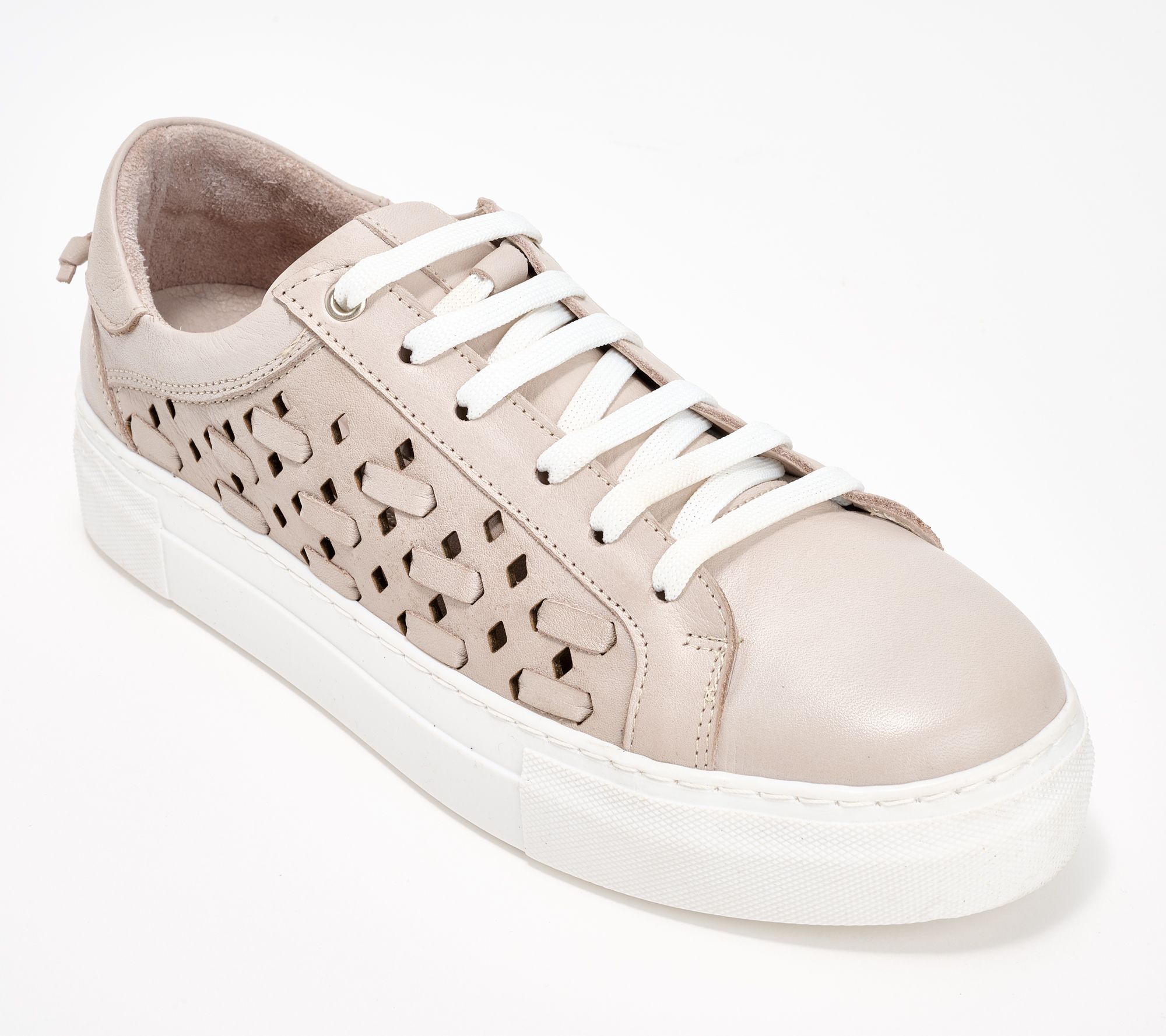 "As Is" Miz Mooz Leather Perforated Casual Sneakers -Murphie