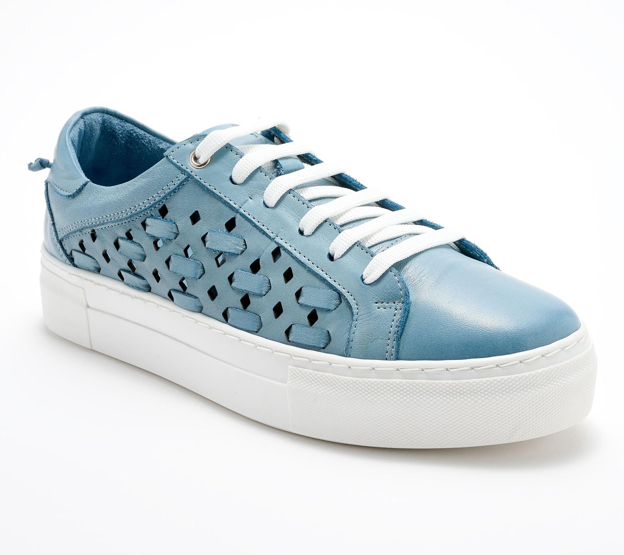 "As Is" Miz Mooz Leather Perforated Casual Sneakers -Murphie