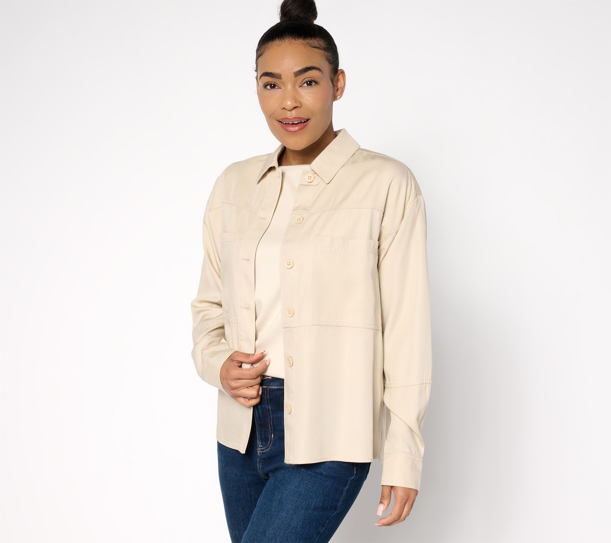 "As Is" Martha Stewart Signature Utility Button- Front Jacket