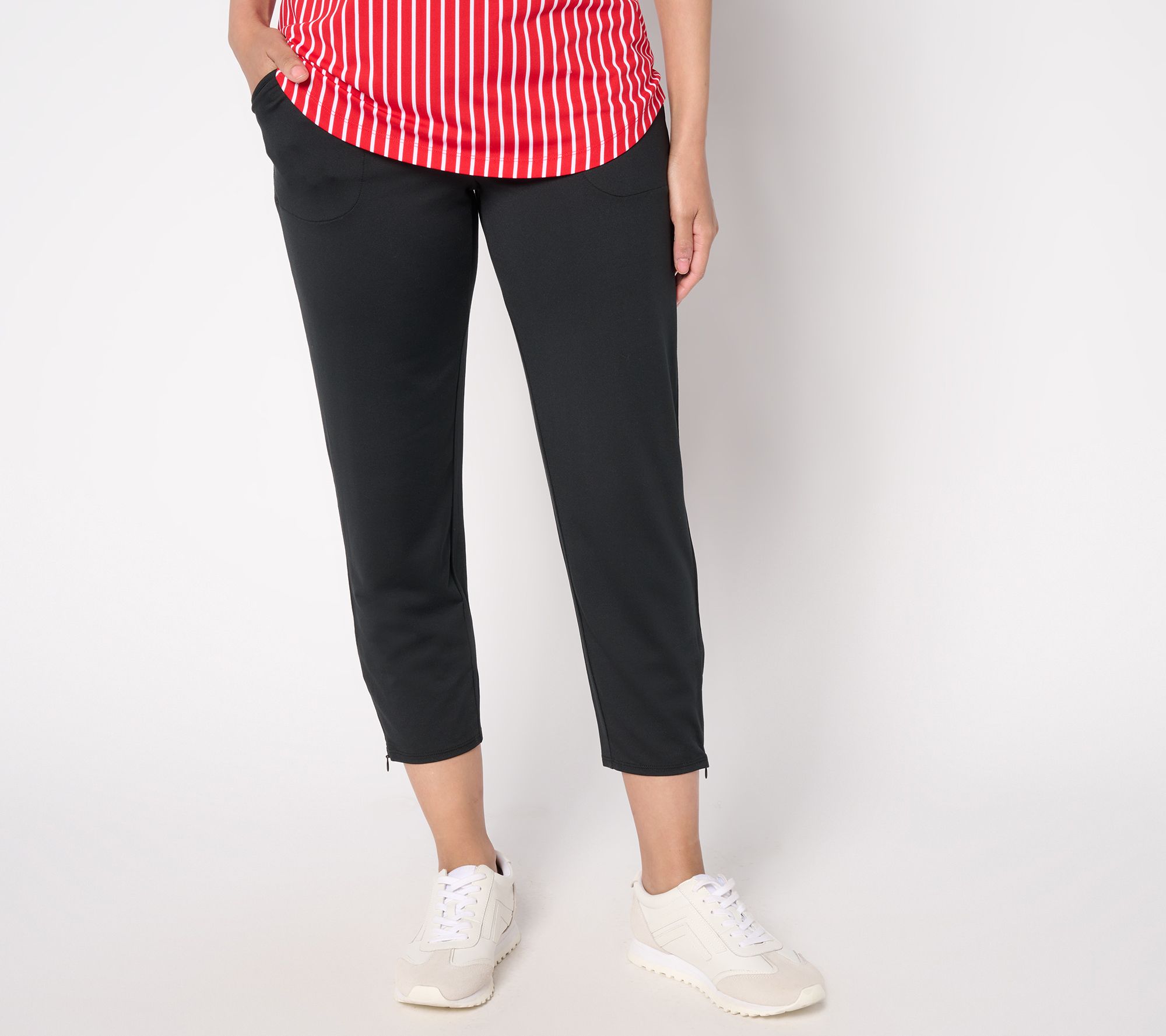 "As Is" Denim & Co. Active Petite Cool to the Touch Crop Pant