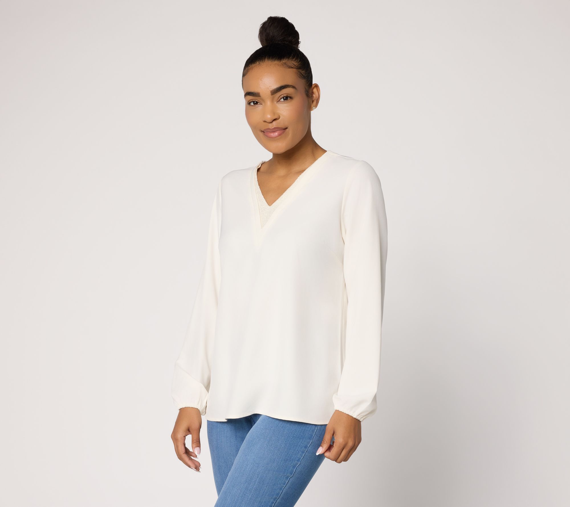 Jingle Belles by Kim Gravel Dazzling Popover Blouse