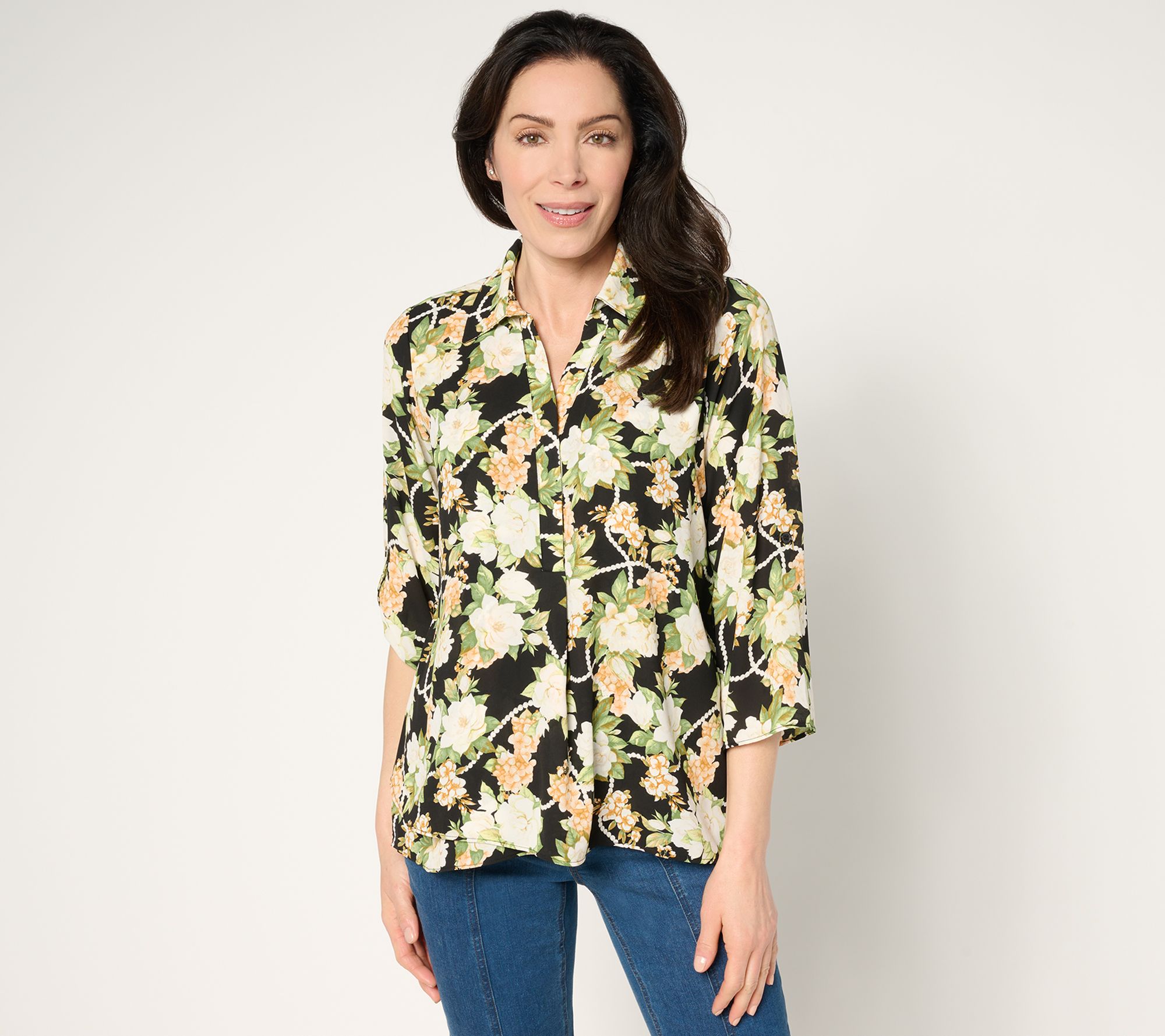 "As Is" Joan Rivers Georgette Gardenia Blouse