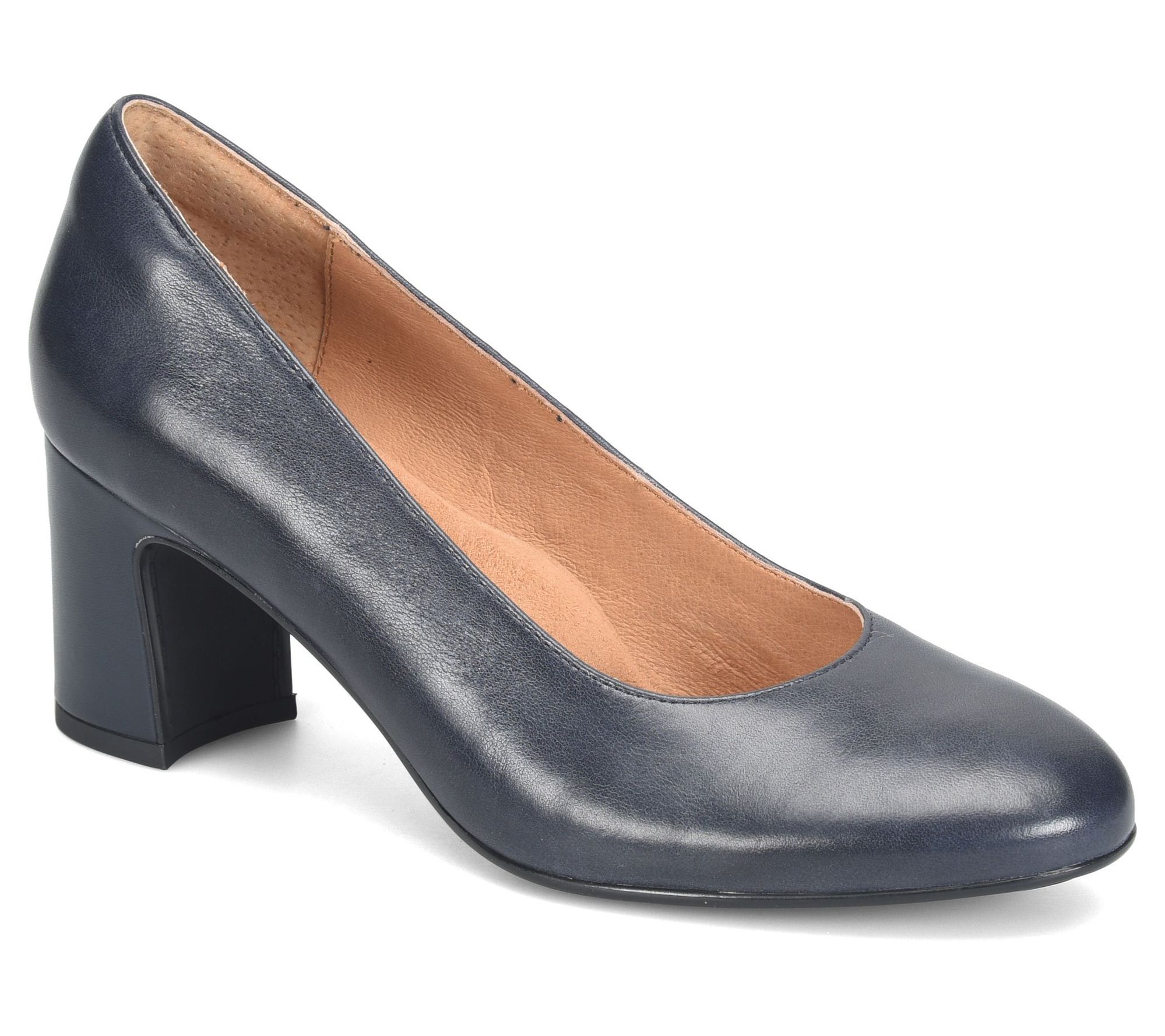 Sofft Leather Block Heel Pump - Anna Marie