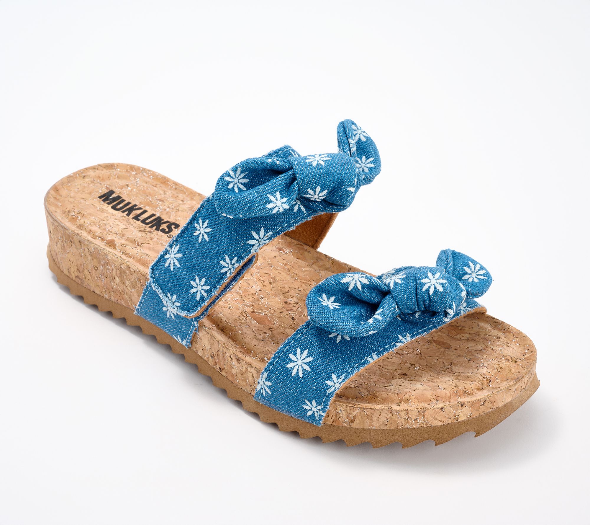 "As Is" Muk Luks Double Knot Slide Sandals- Polly