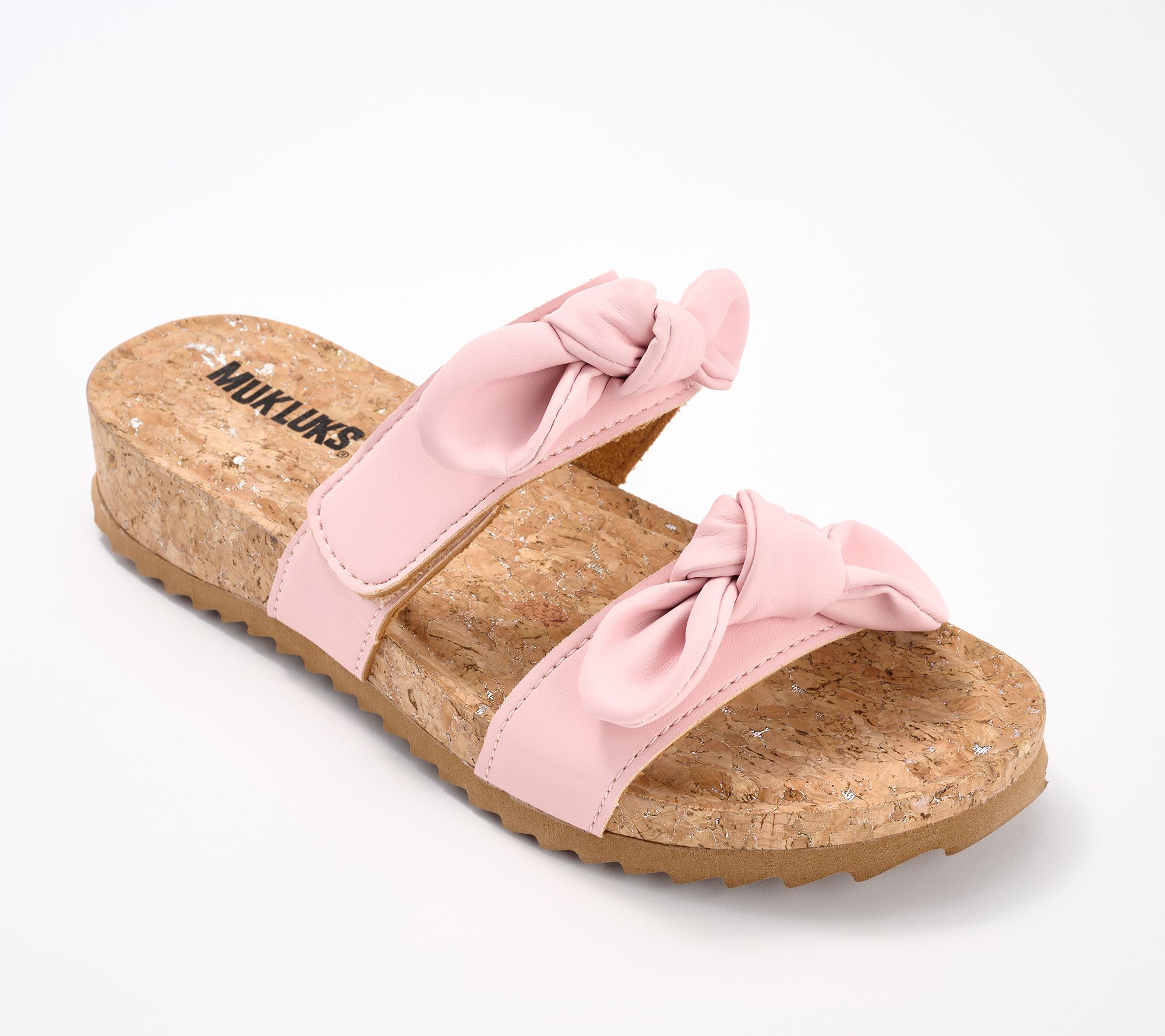 "As Is" Muk Luks Double Knot Slide Sandals- Polly