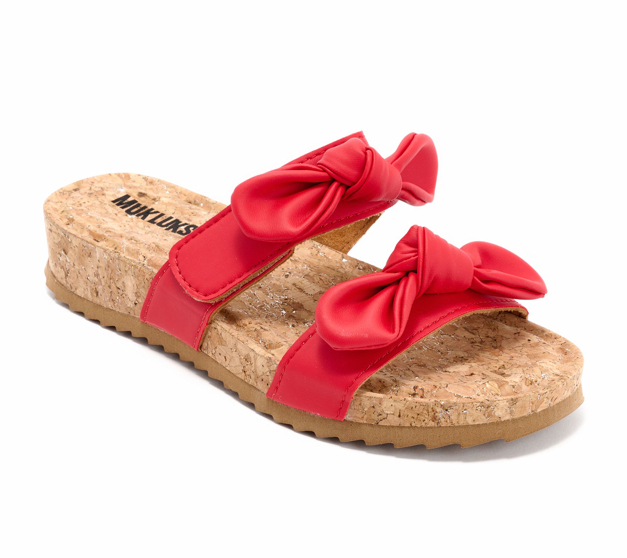 "As Is" Muk Luks Double Knot Slide Sandals- Polly