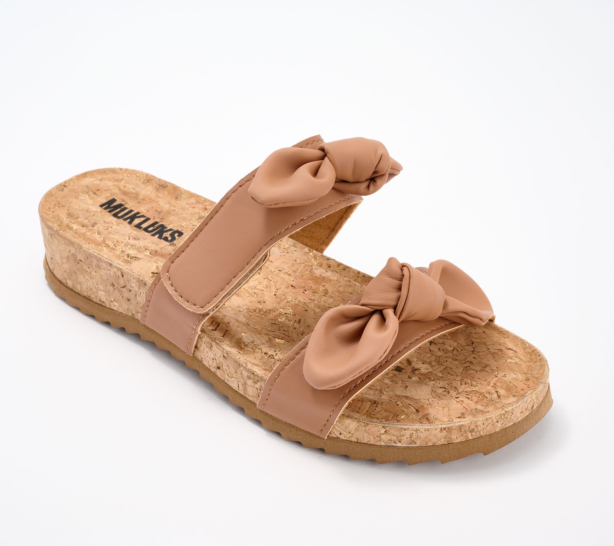 "As Is" Muk Luks Double Knot Slide Sandals- Polly