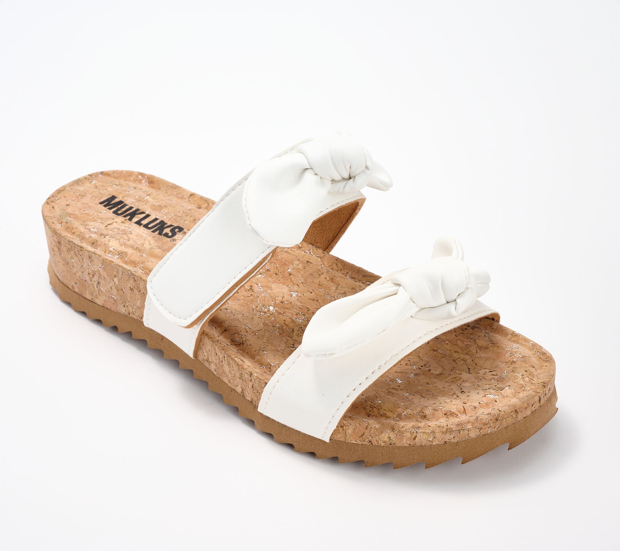 "As Is" Muk Luks Double Knot Slide Sandals- Polly
