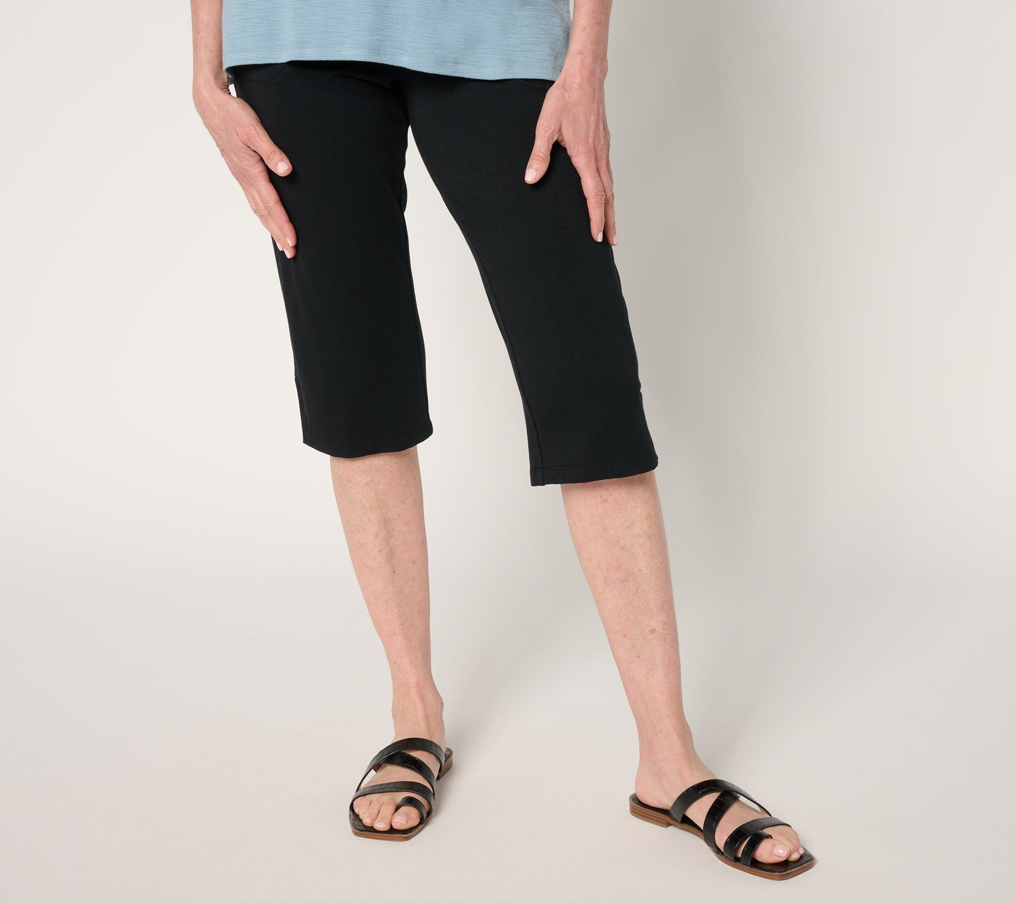 "As Is" Denim & Co. Beach Jersey Regular Printed or Solid Skimmer
