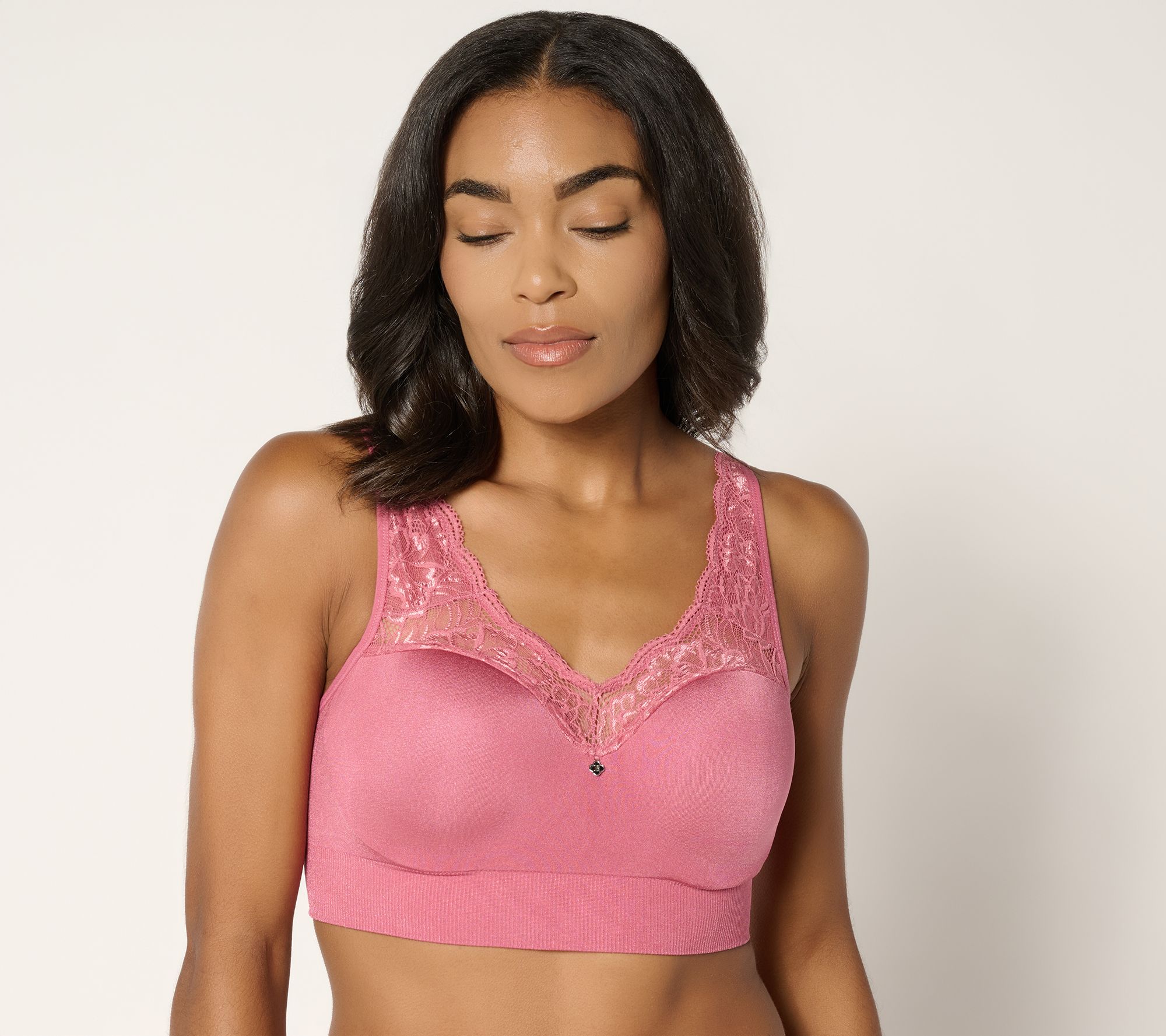 "As Is" Breezie Natural Curves Seamless Wirefree Contour Bra