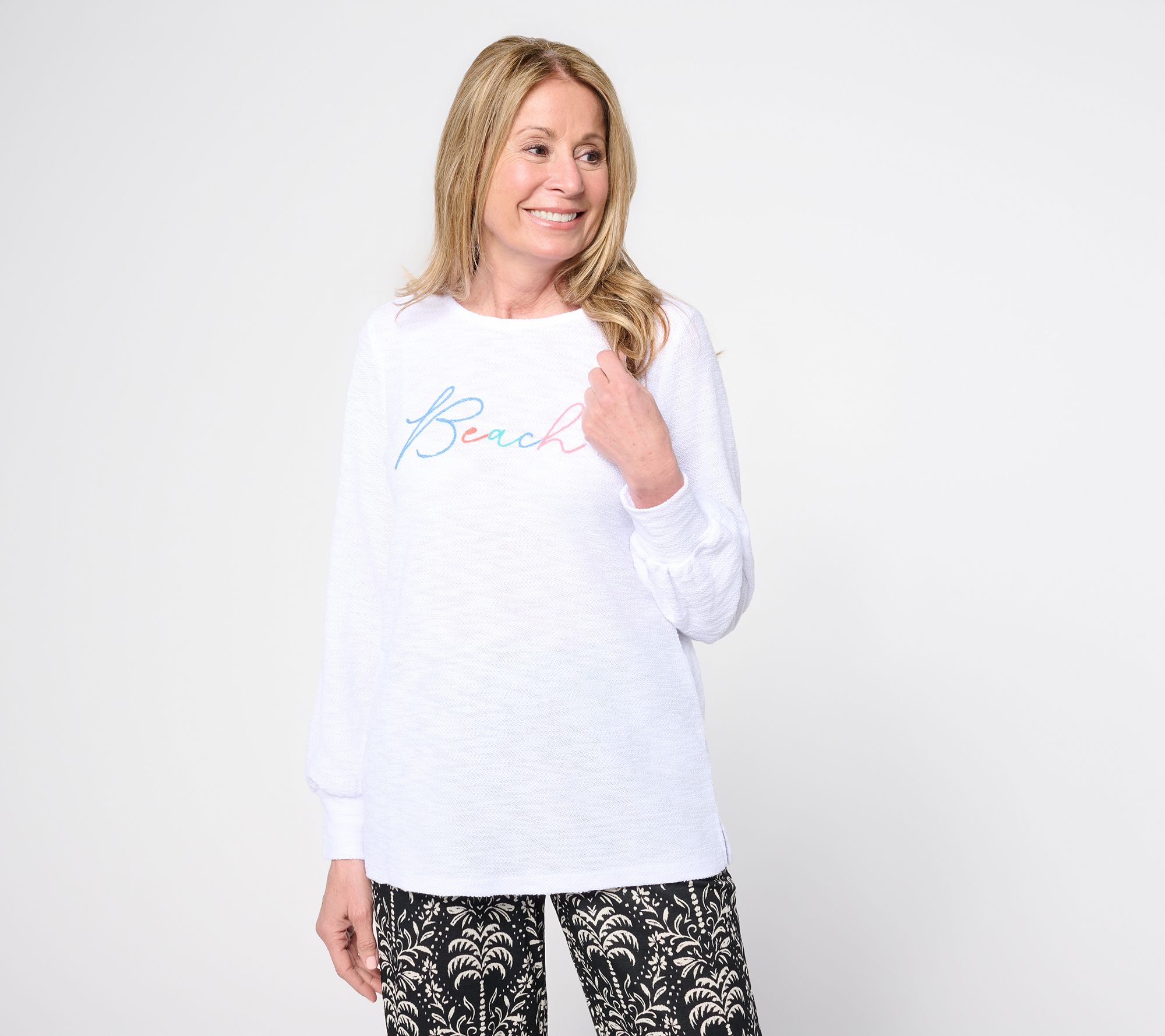 Belle Beach by Kim Gravel Sweatshirt Slub Coastal Crush Top