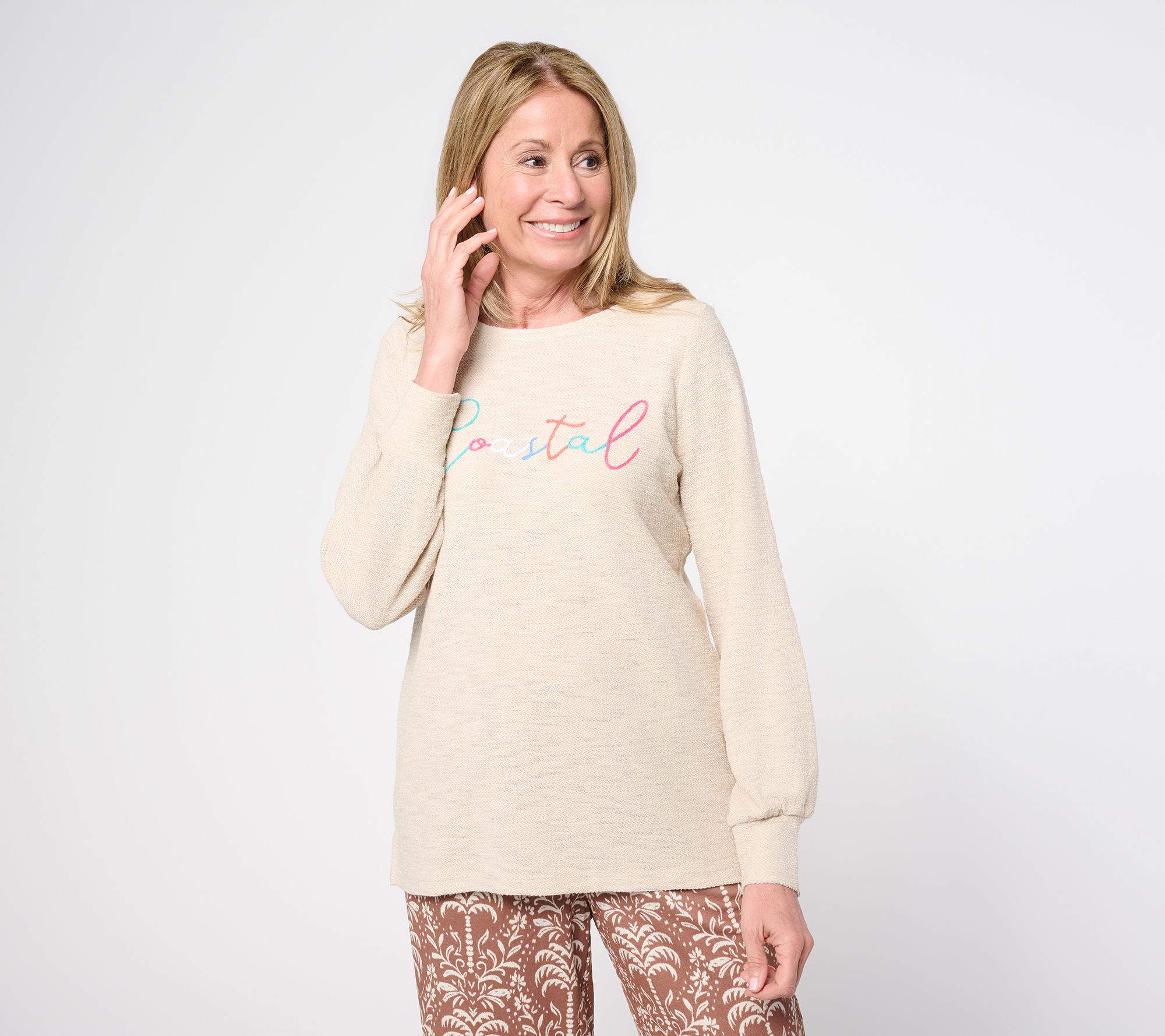 Belle Beach by Kim Gravel Sweatshirt Slub Coastal Crush Top