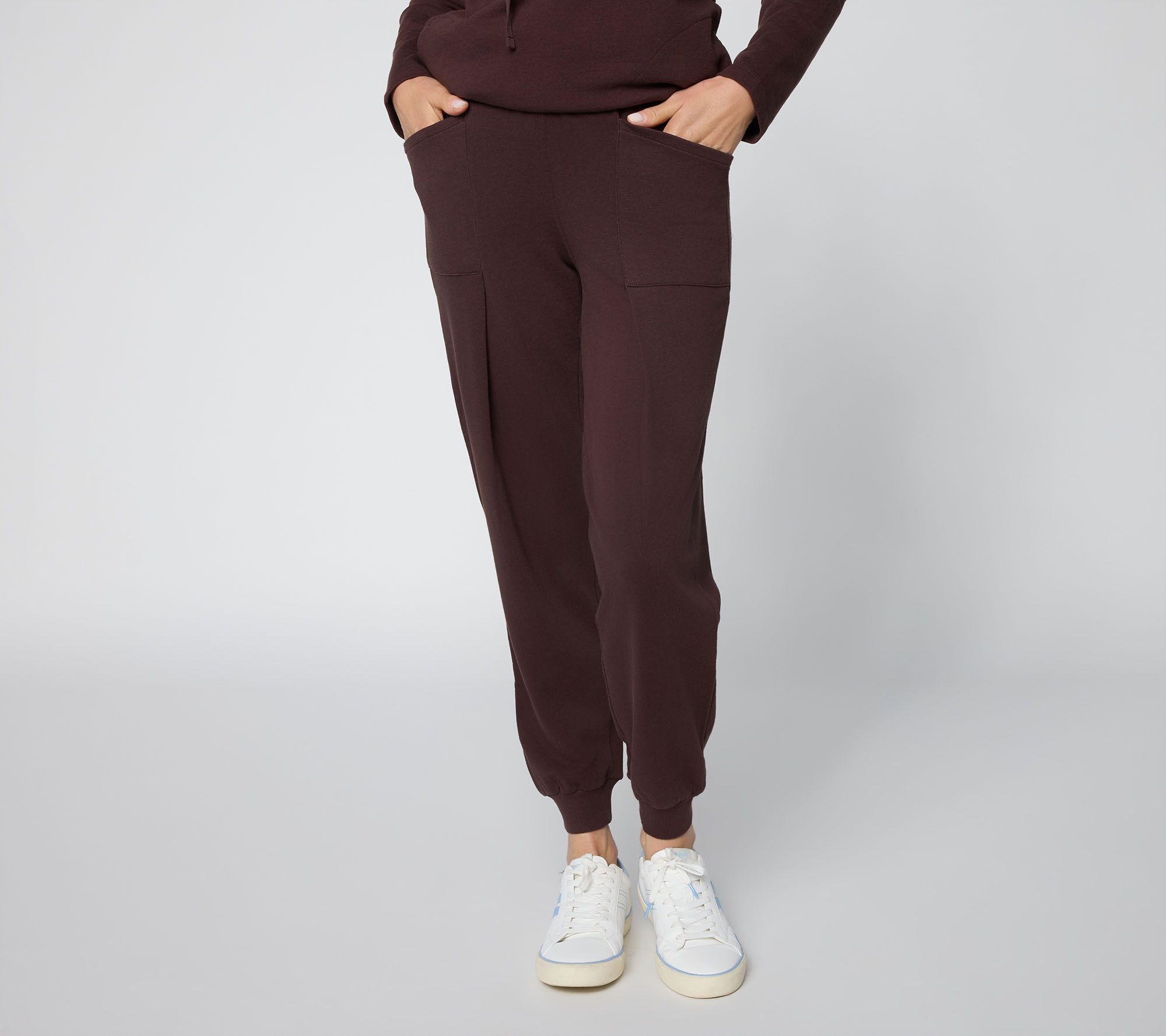 LOGO Lounge by Lori Goldstein Petite French Terry Ankle Joggers