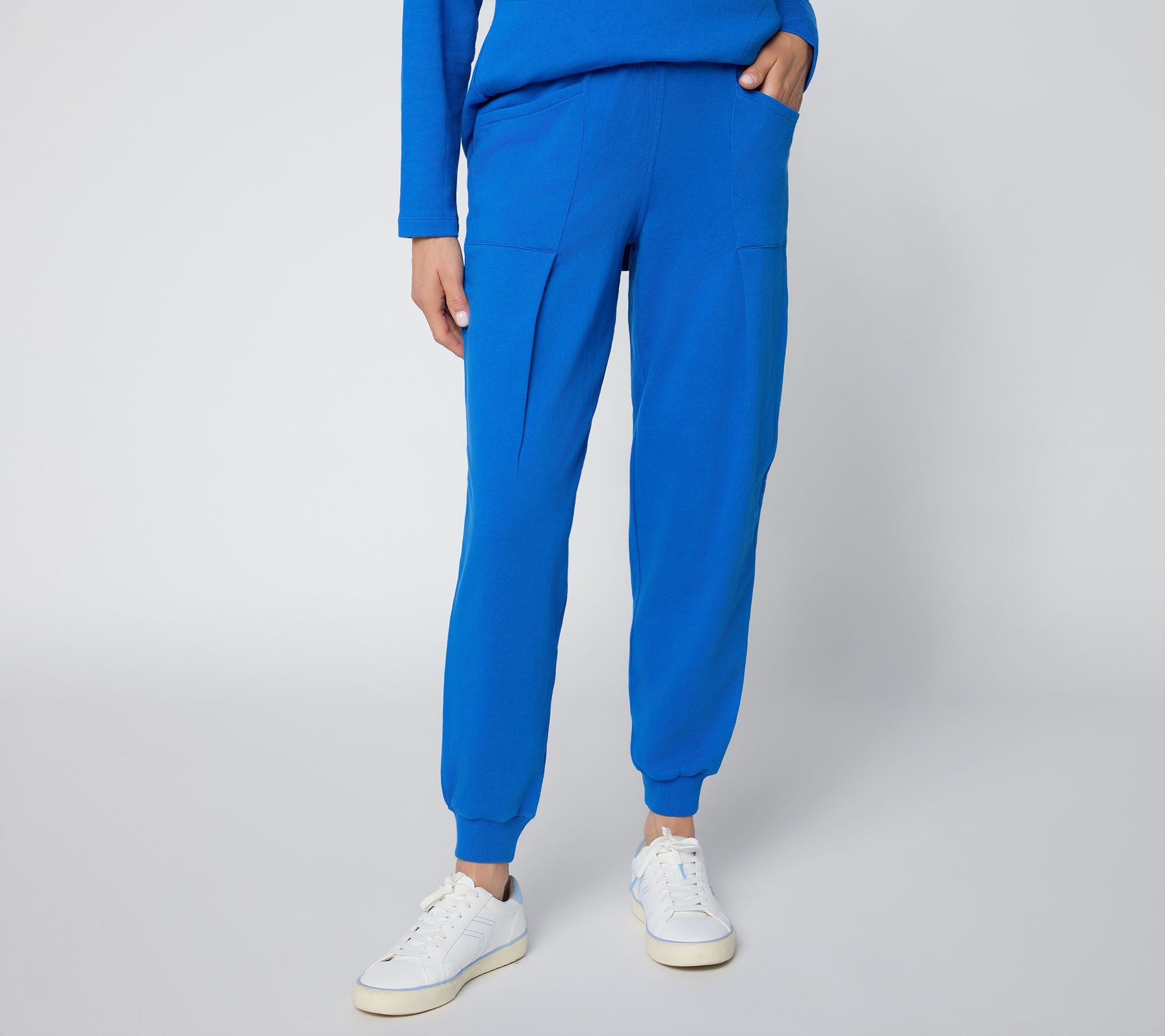 LOGO Lounge by Lori Goldstein Petite French Terry Ankle Joggers