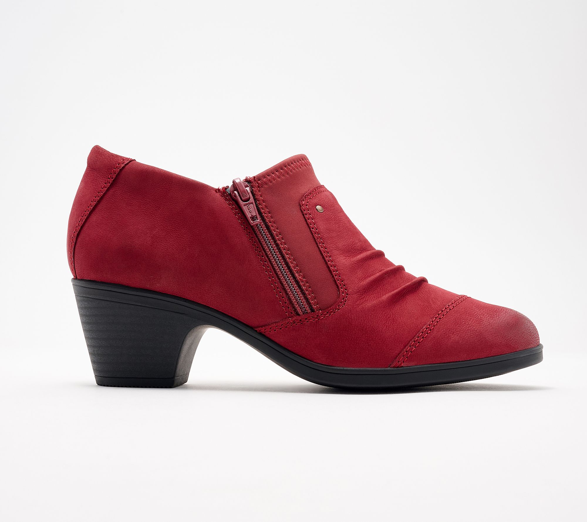 Clarks Collection Leather Heeled Shooties -Emily2 Vine | QVC