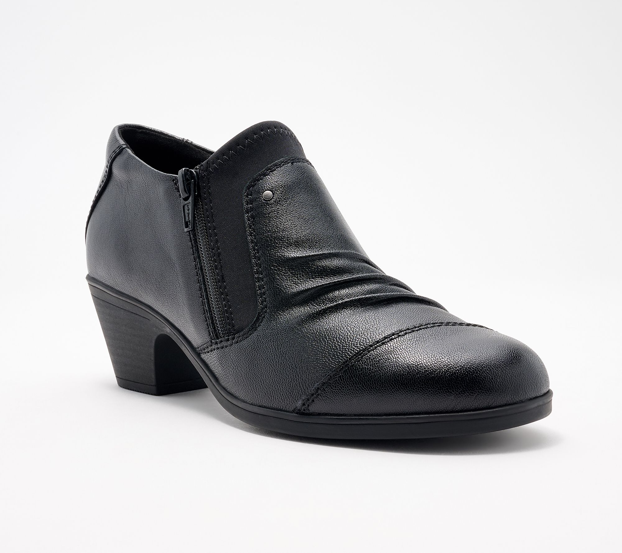 Clarks Collection Leather Heeled Shooties -Emily2 Vine