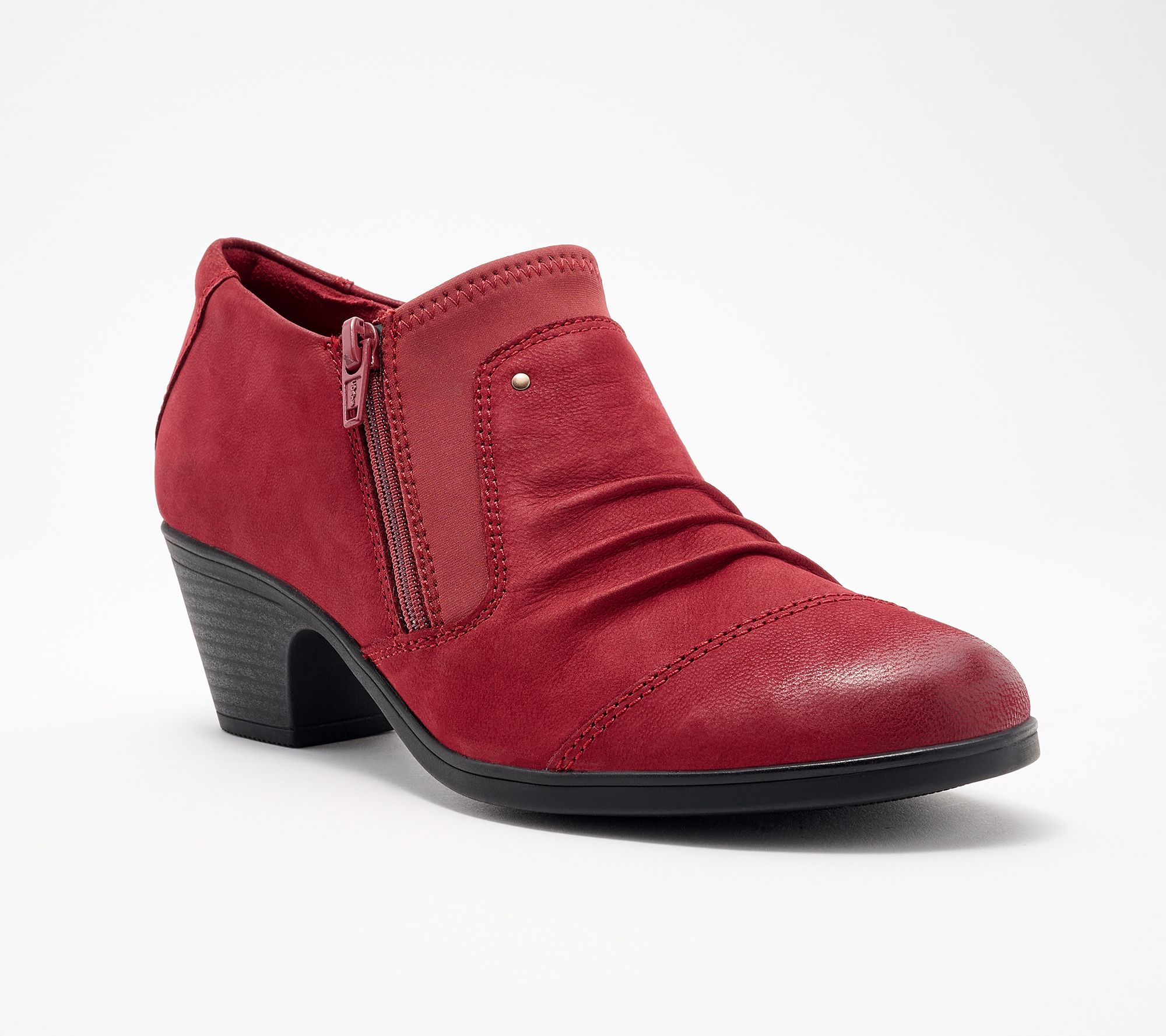 Clarks Collection Leather Heeled Shooties -Emily2 Vine