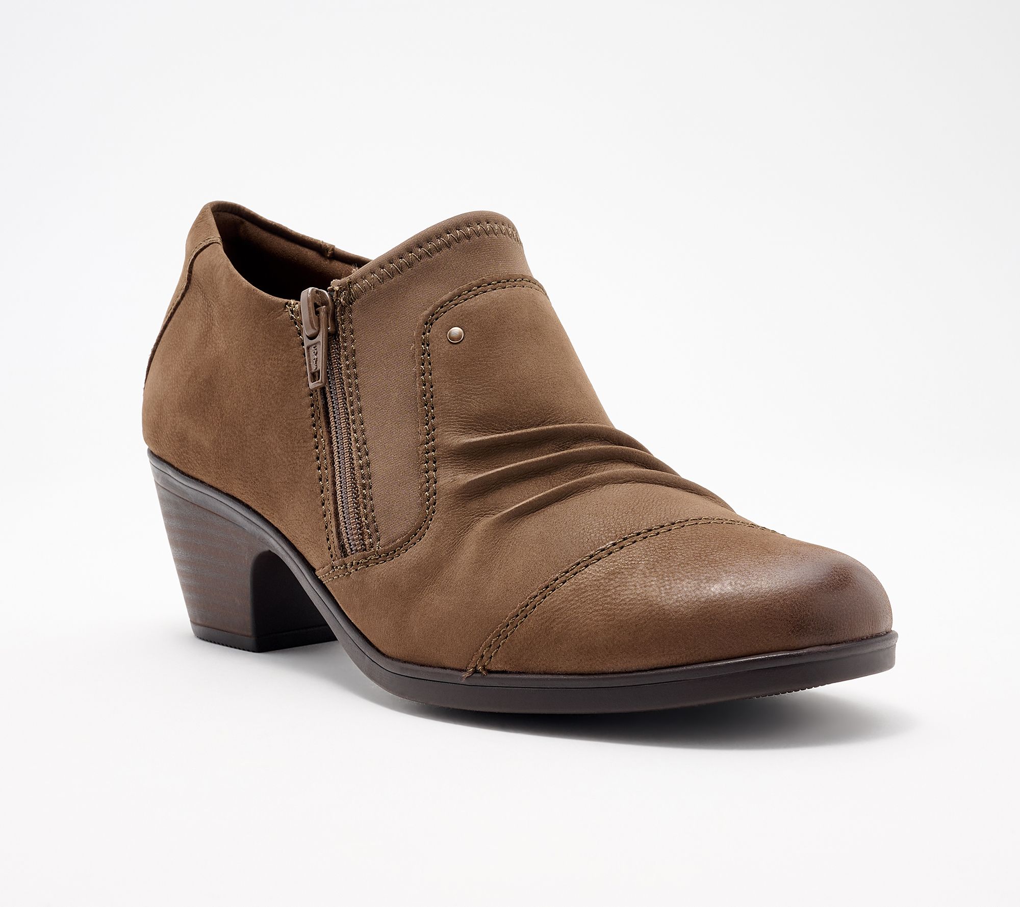 Clarks Collection Leather Heeled Shooties -Emily2 Vine