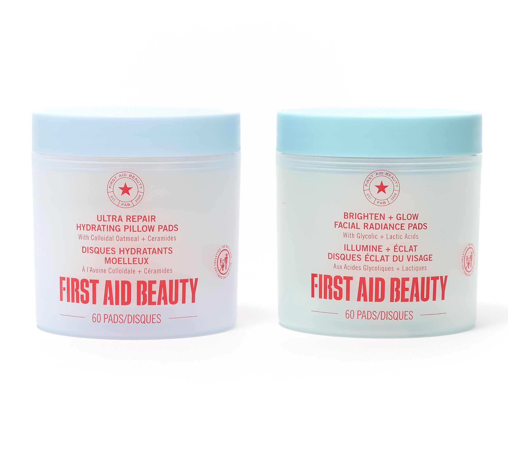 First Aid Beauty 60ct Facial Radiance + Pillow Pads Set