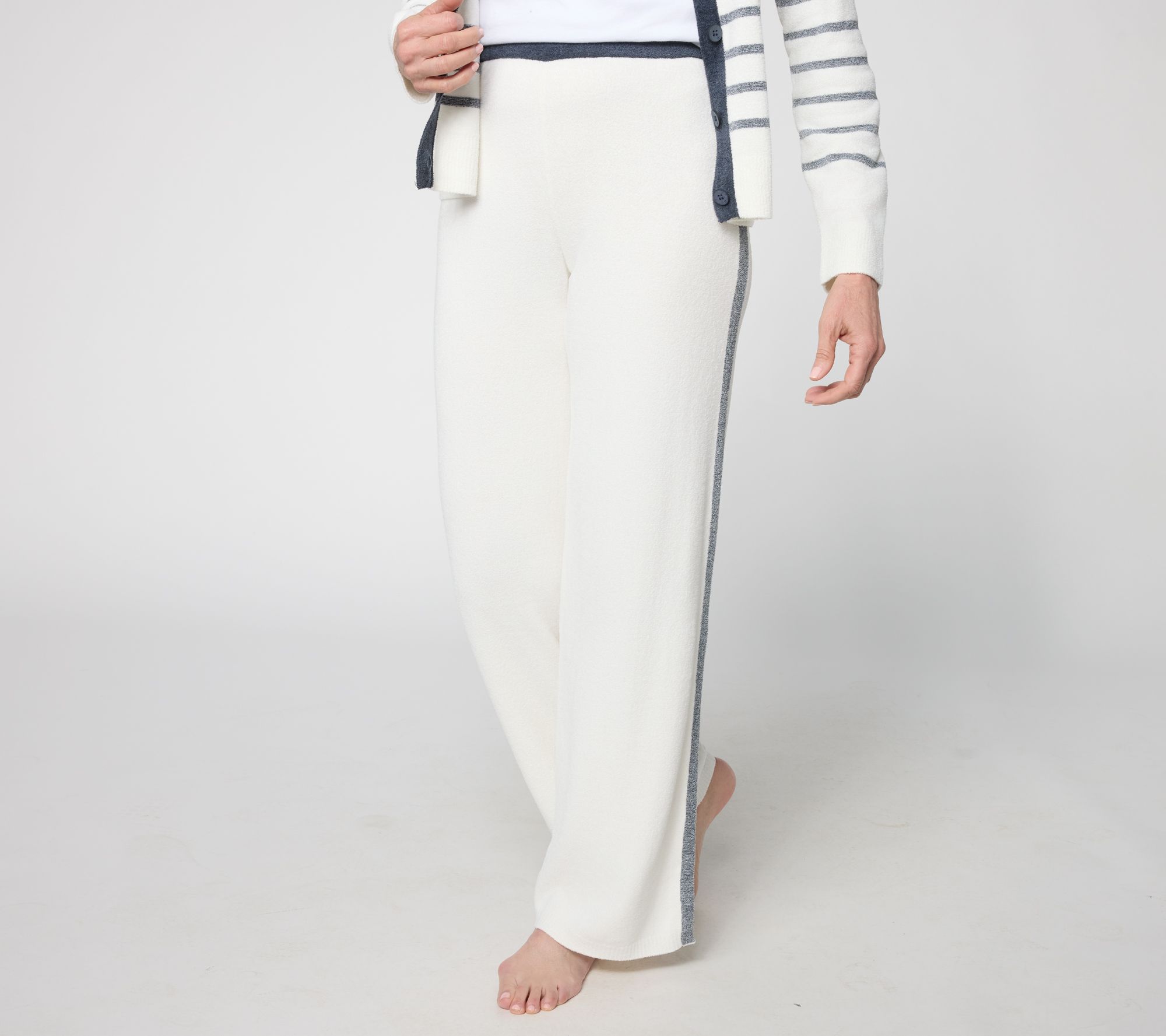 "As Is" Barefoot Dreams Petite CozyChic Ultra Lite Stripe Pant