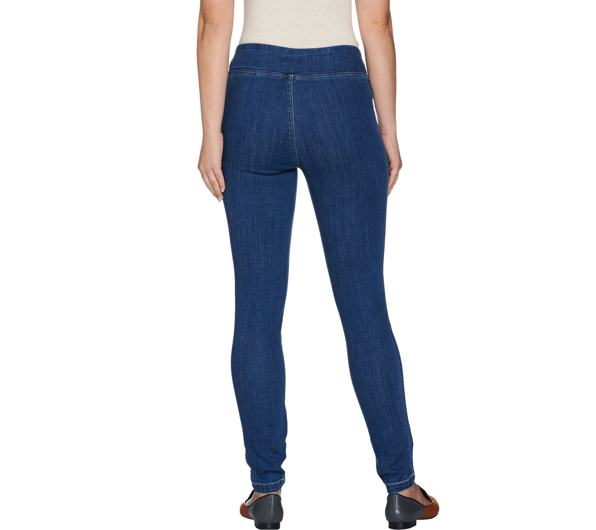 LOGO by Lori Goldstein Stretch Denim Skinny Jeans Jeans - QVC.com