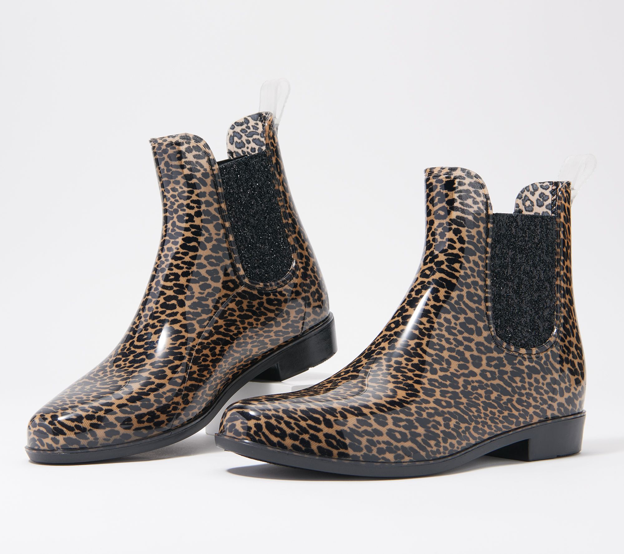 animal print rain boots
