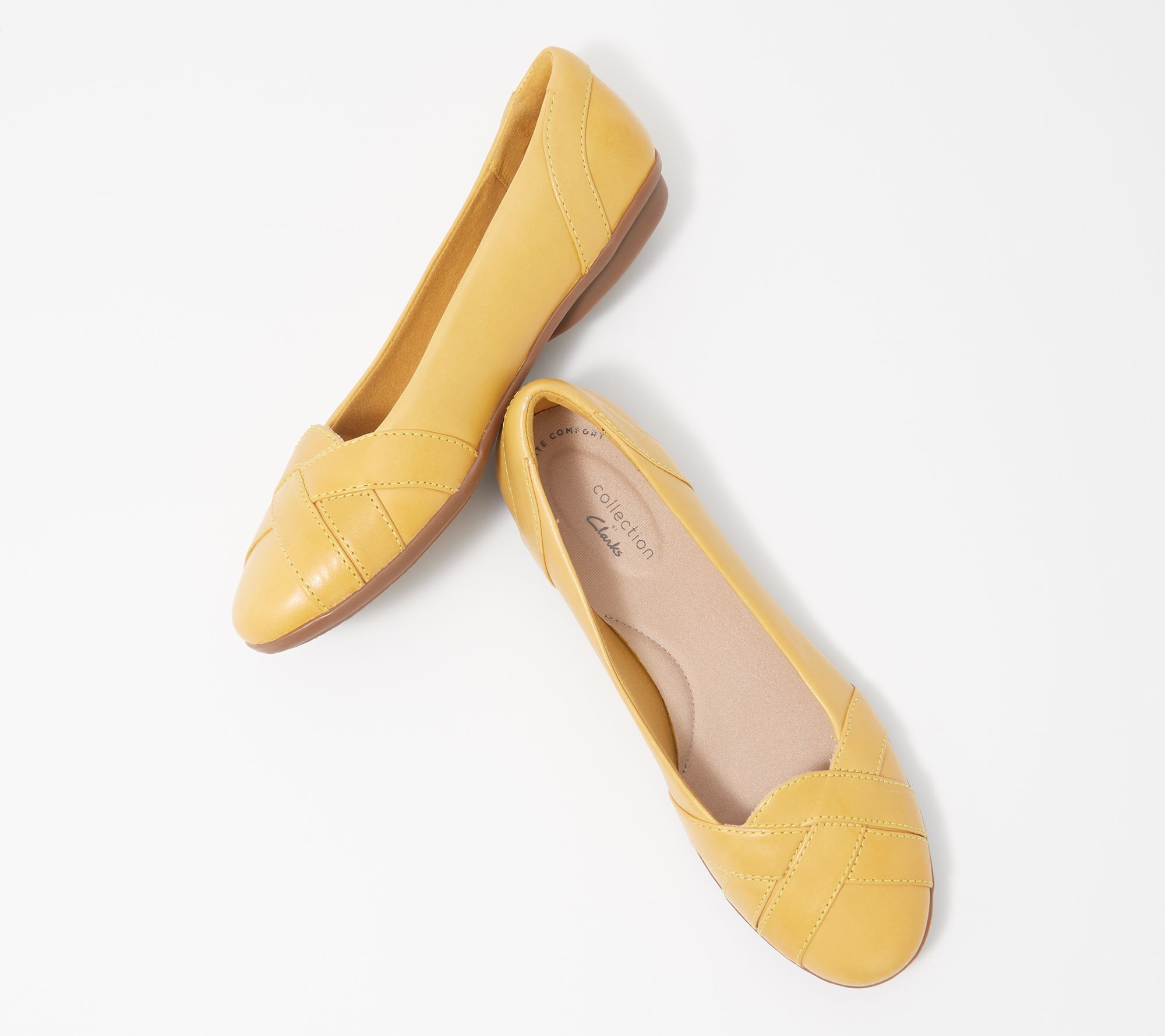clarks woven leather flats