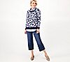 Denim & Co. Printed French Terry Long Sleeve 2Fer Top, 2 of 3