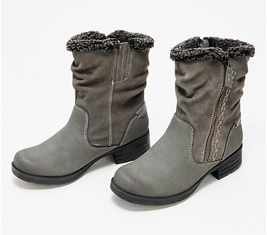Earth Suede Warm-Lined Mid Boots - Roslyn