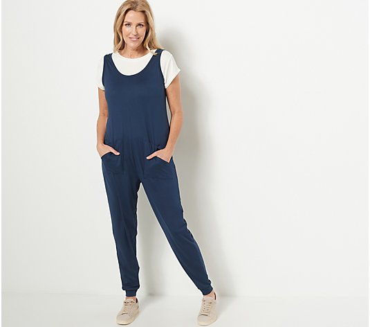 Anybody Petite Brushed Jersey Jumpsuit and Tee Layering Set