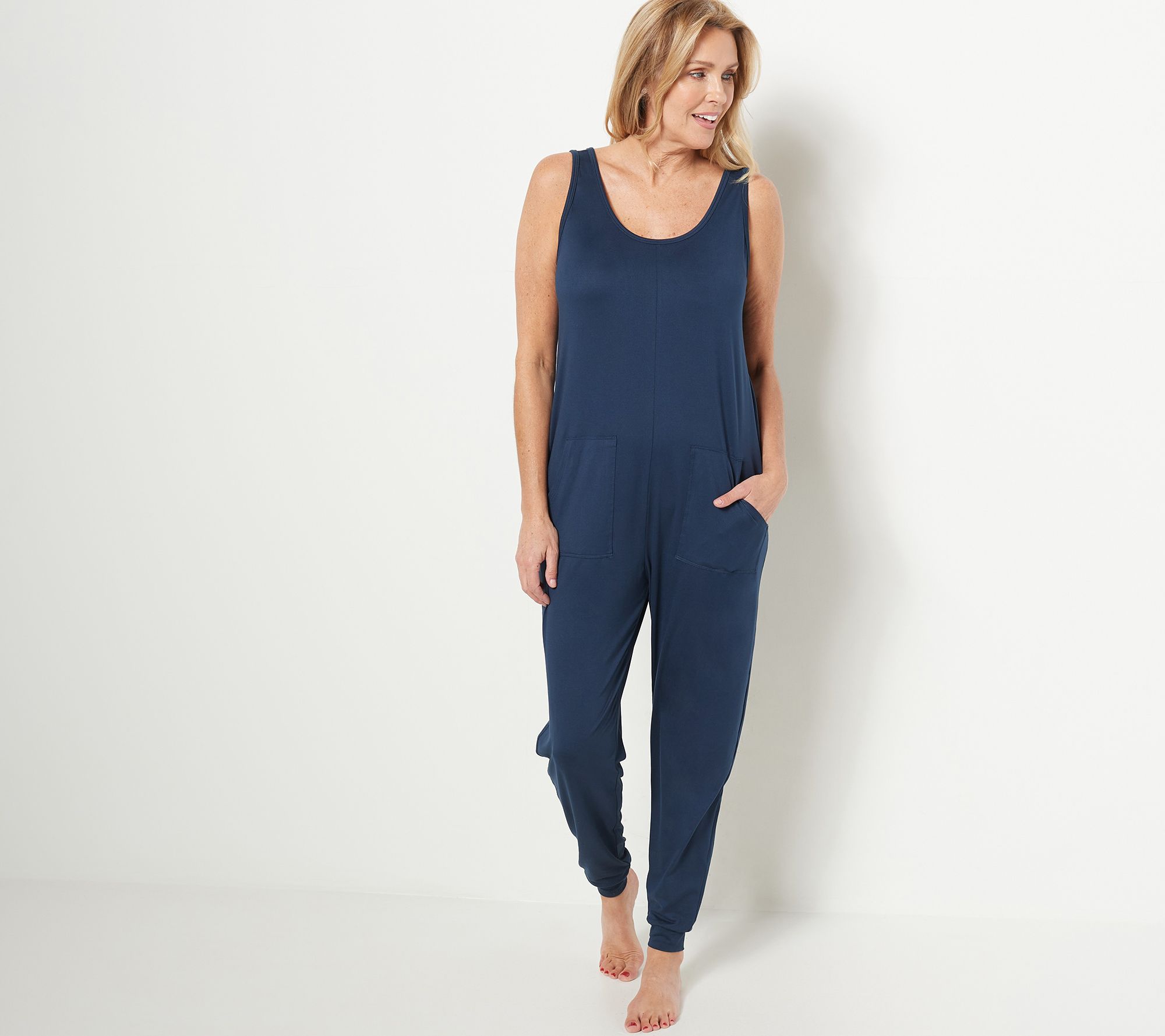Anybody Petite Brushed Jersey Jumpsuit and Tee Layering Set 