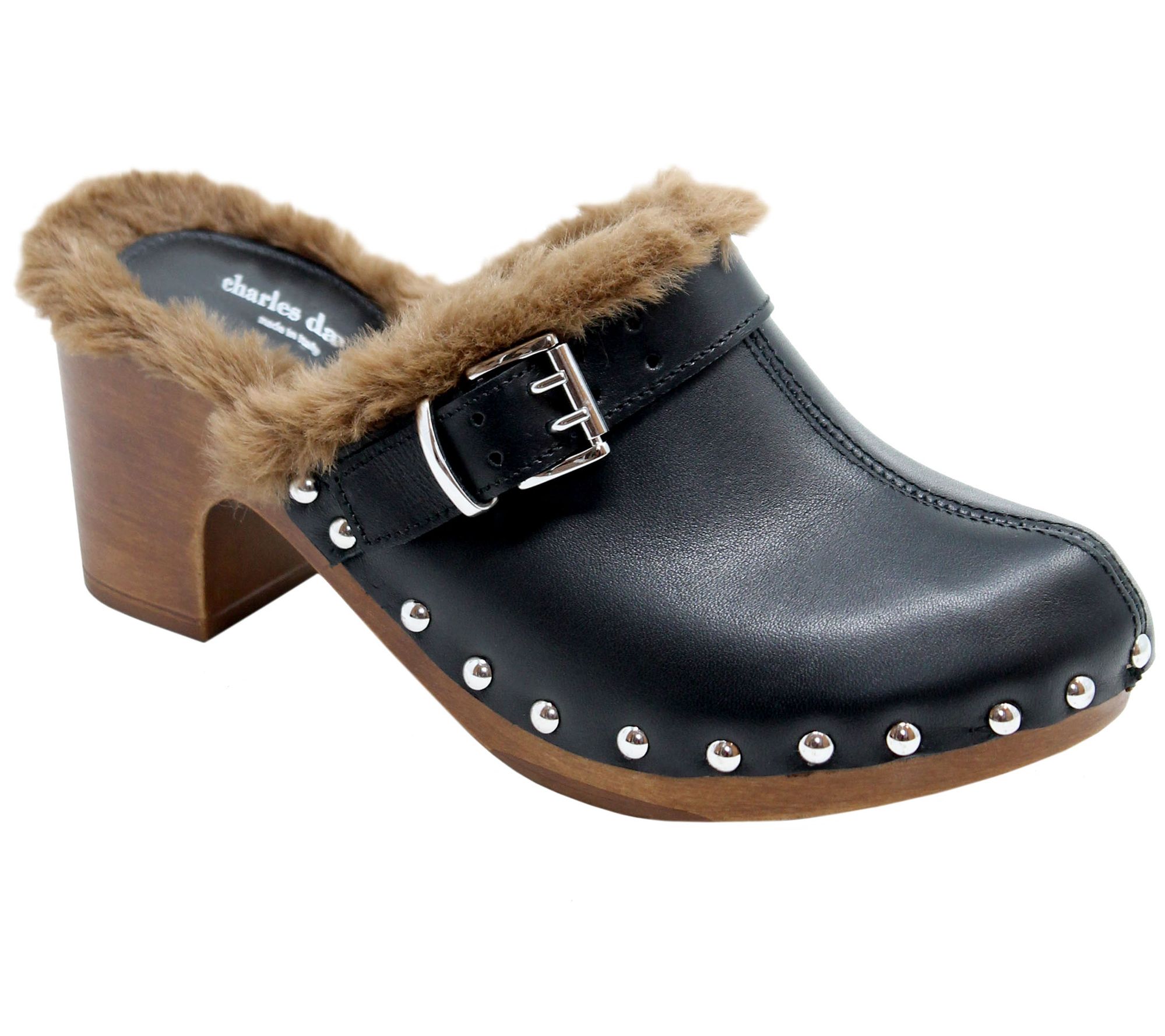 Charles David Faux Fur Mule Lecce