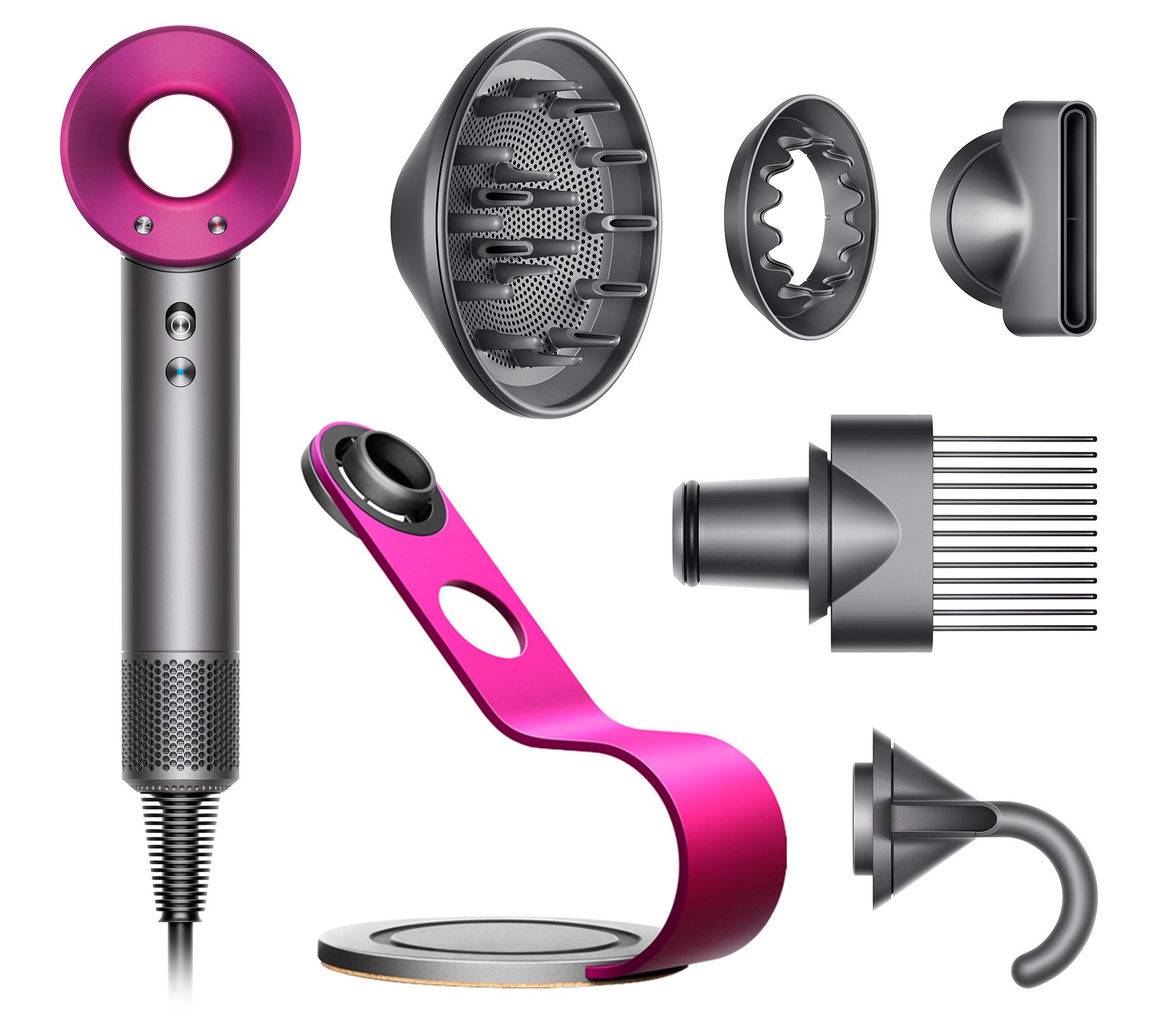Dyson Supersonic Hairdryer with Attachments and Display Stand - QVC.com