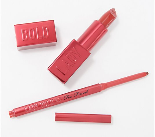 Too Faced Lady Bold Lipstick & Liner