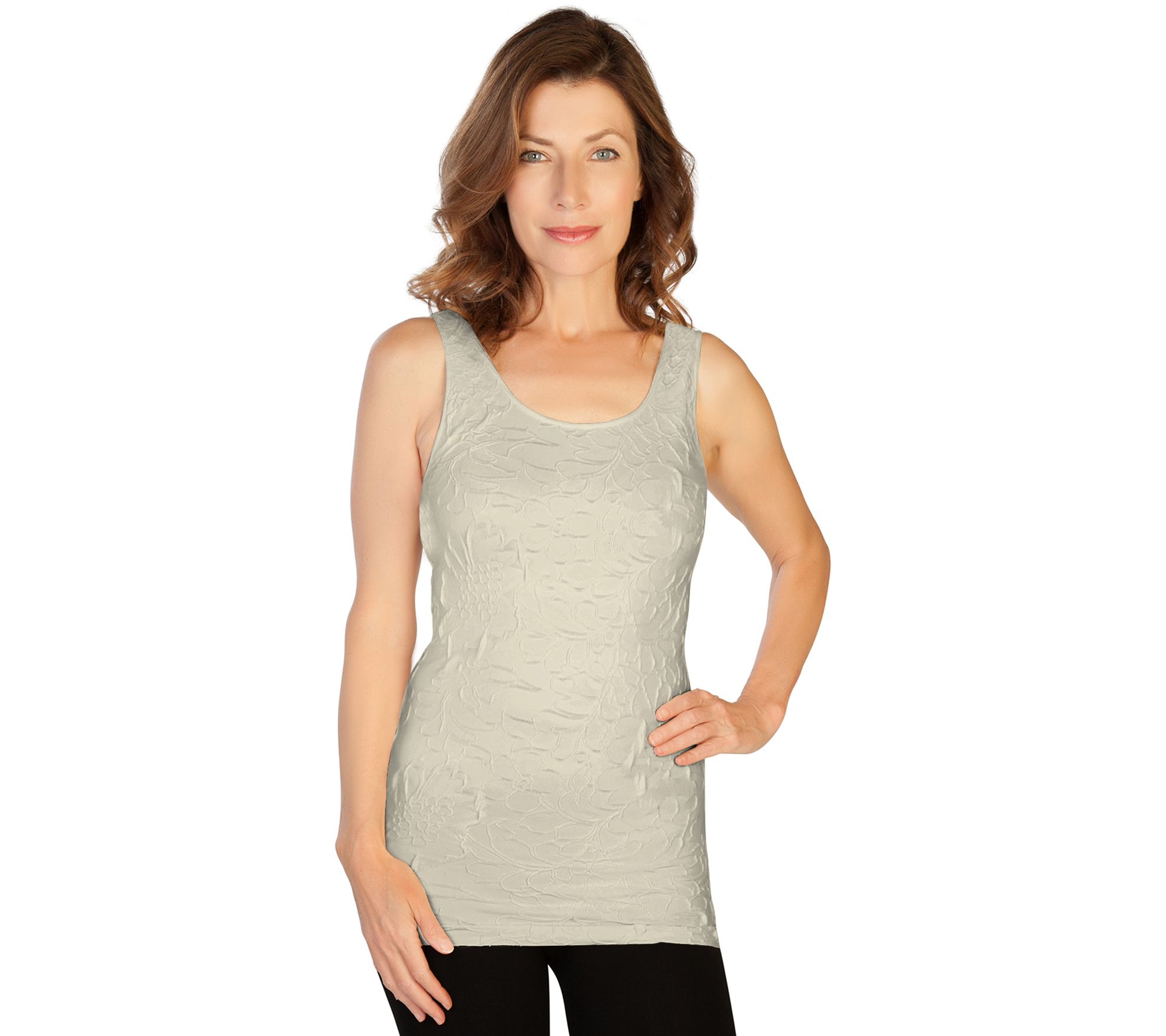 Skinnytees Missy Floral Eyelet Tank