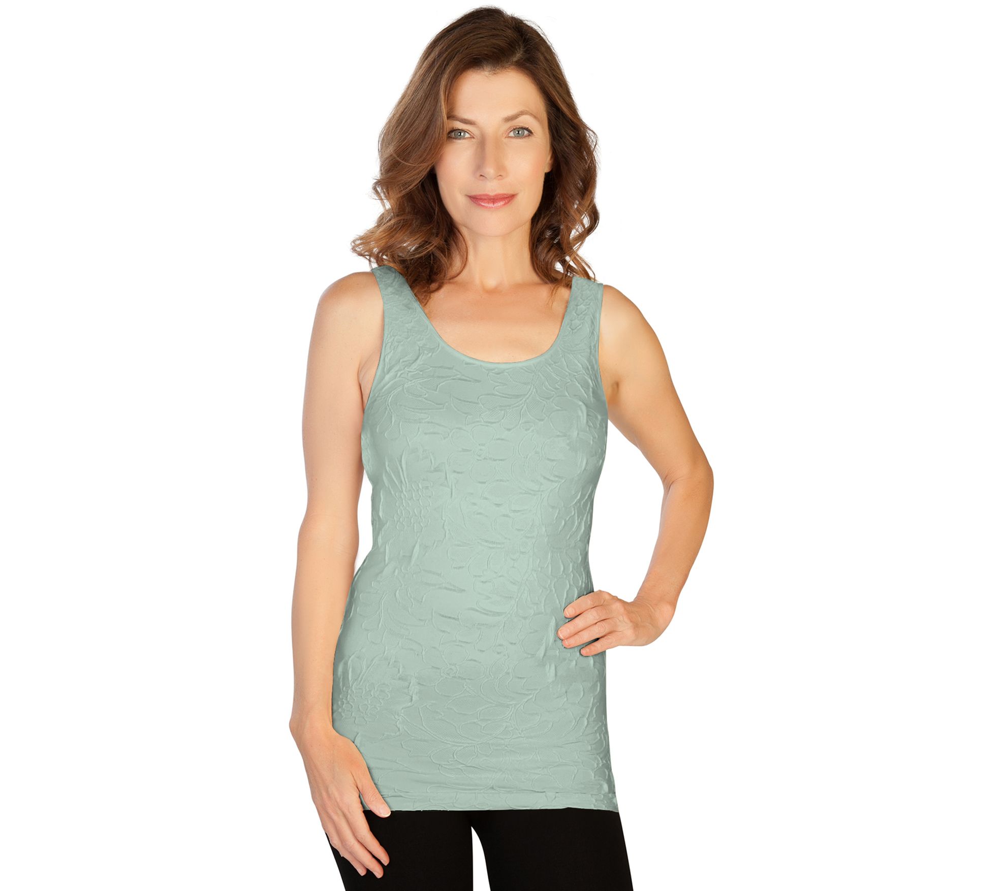 Skinnytees Missy Floral Eyelet Tank