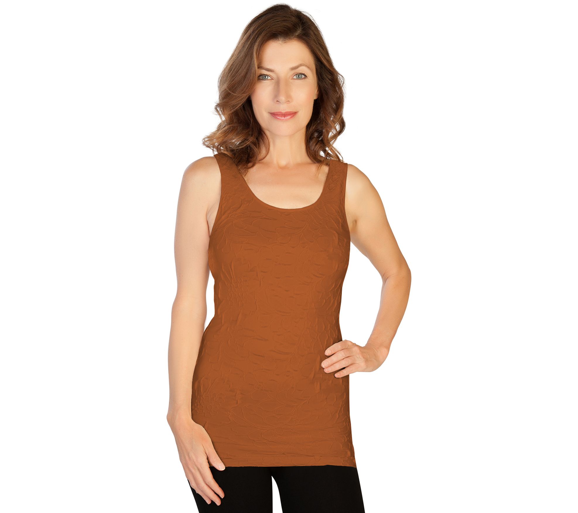 Skinnytees Missy Floral Eyelet Tank