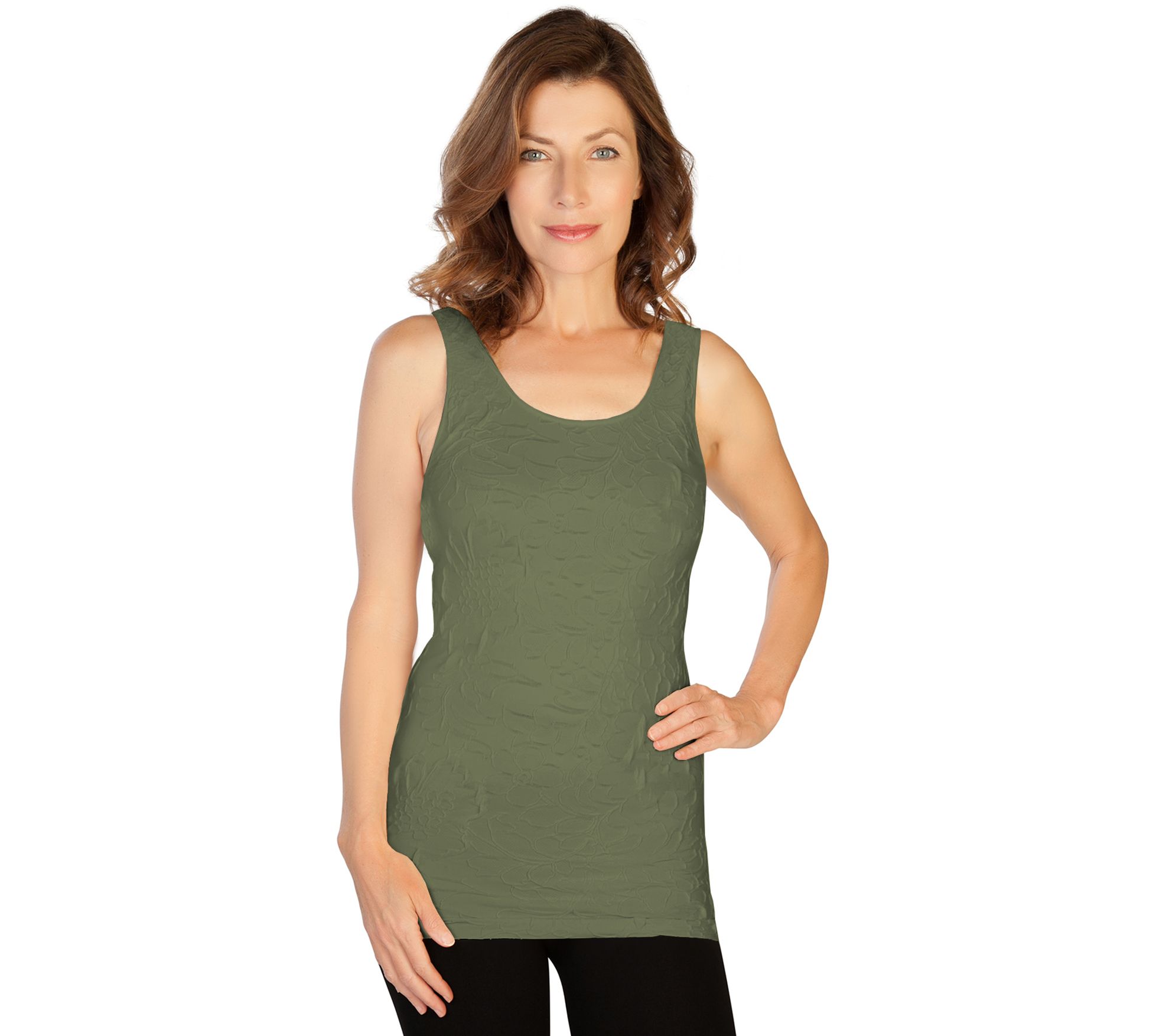 Skinnytees Missy Floral Eyelet Tank